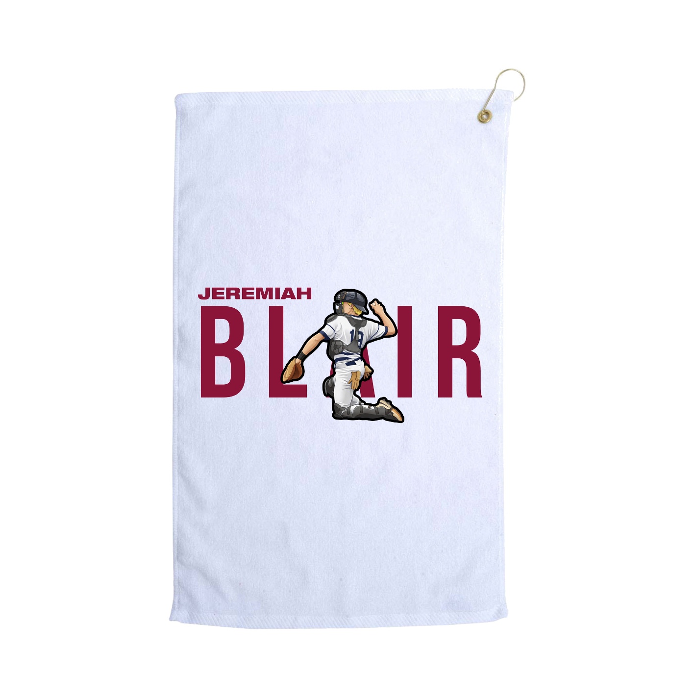 Golf Towel — Player Name in White