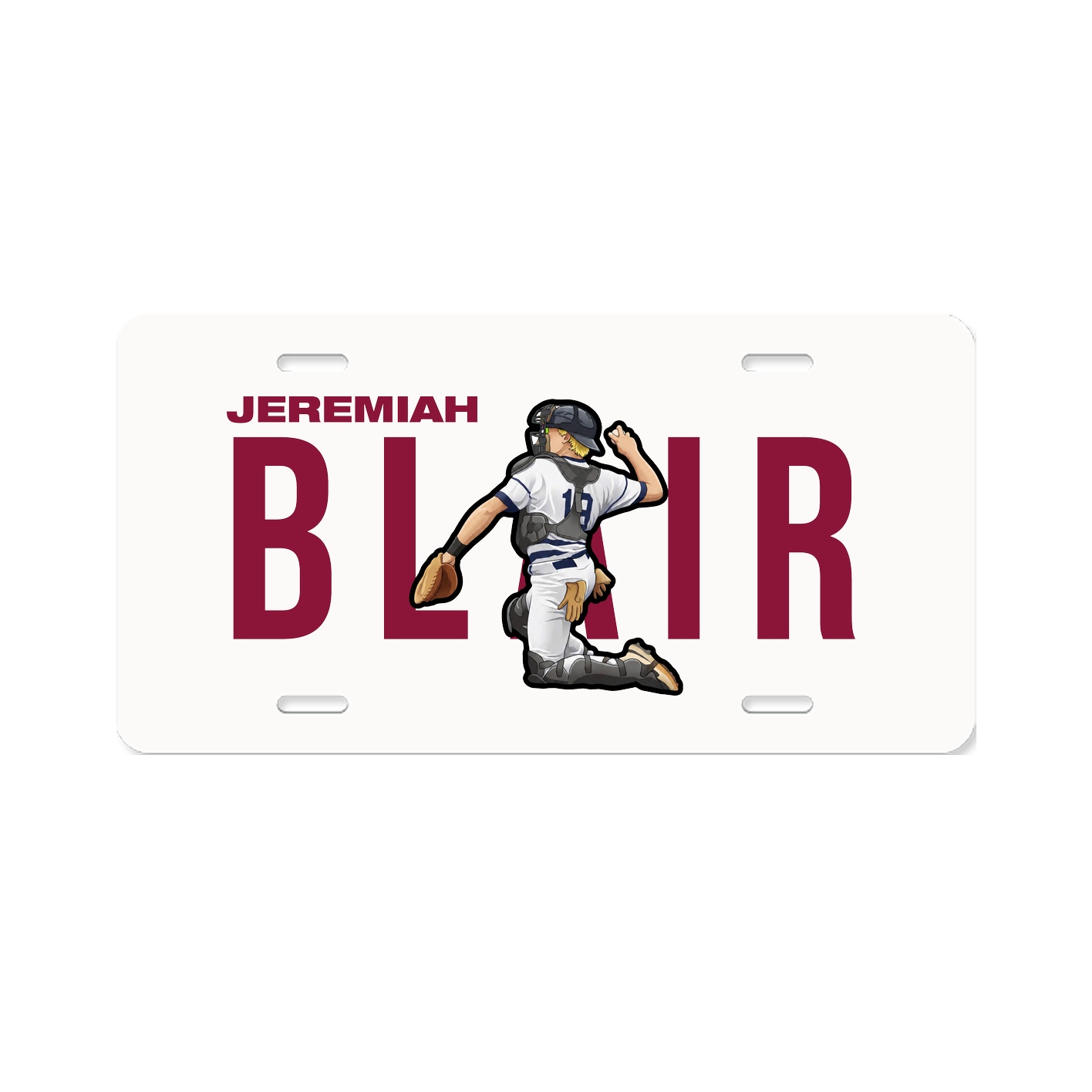 License Plate — Player Name in Classic