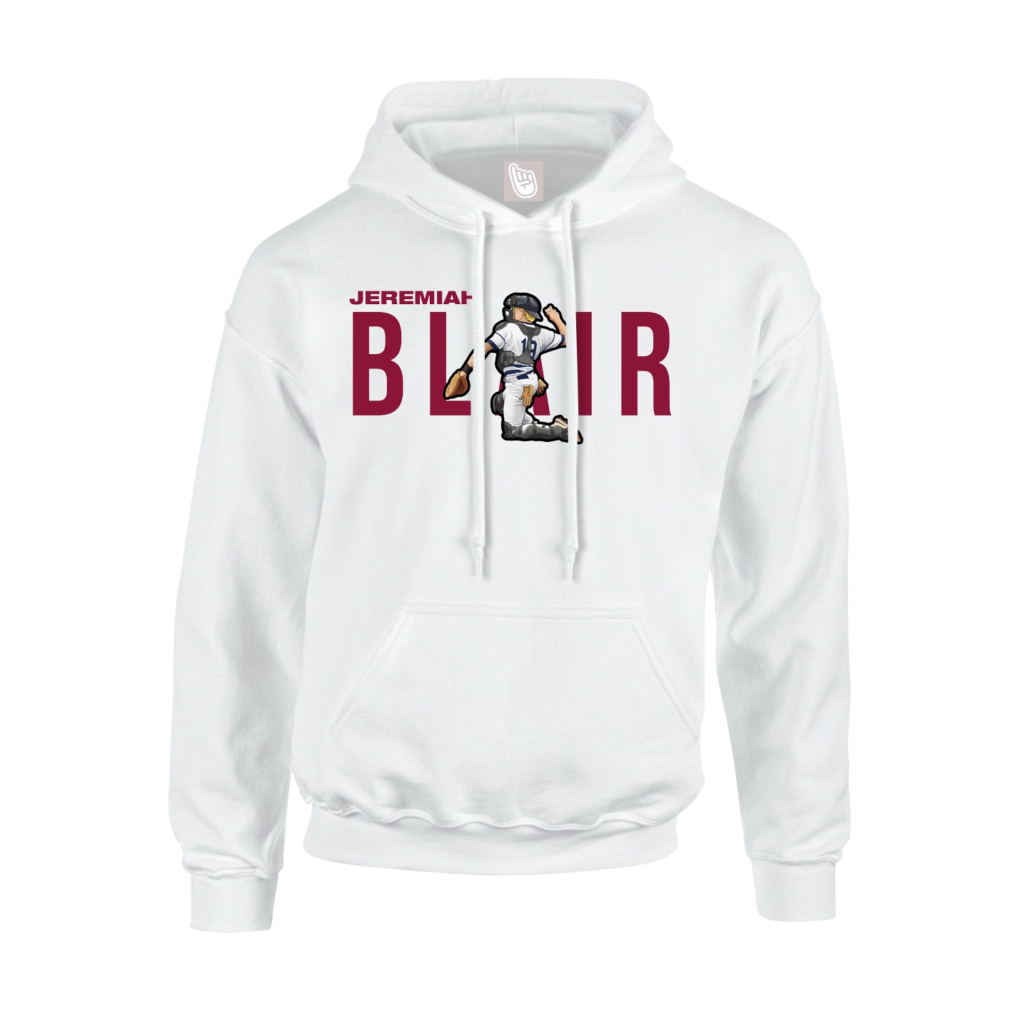 Youth Hoodie — Player Name in White