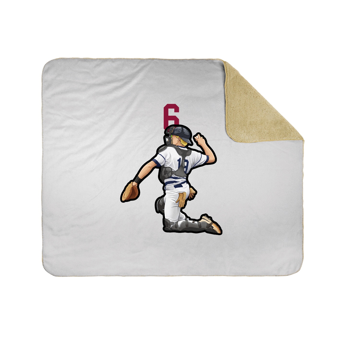 Throw Blanket — Number Top in White