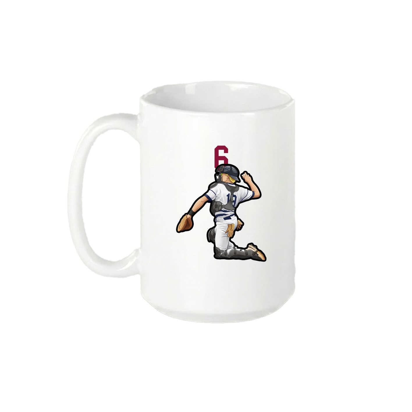 15oz Coffee Mug — Number Top in White