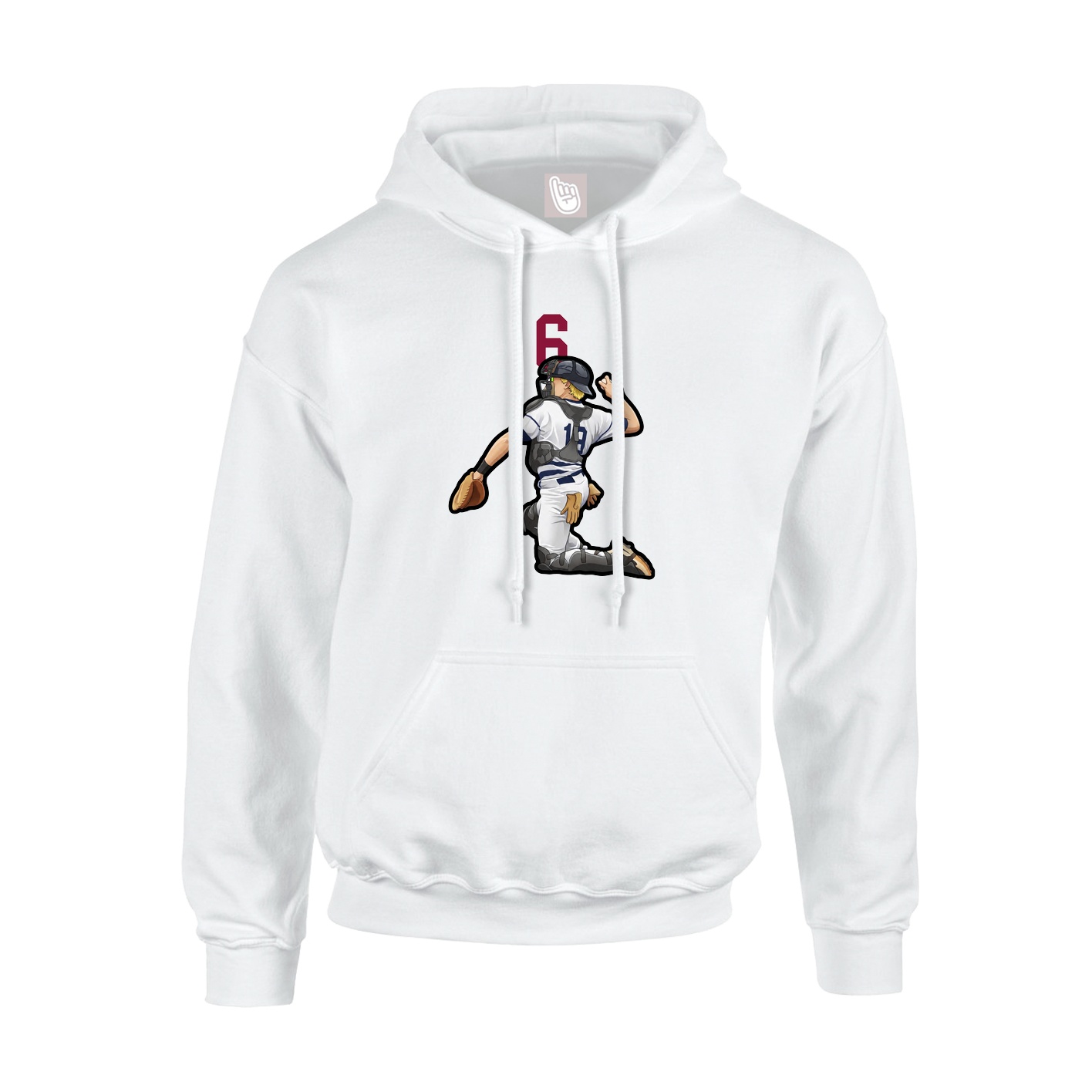 Hoodie — Number Top in White