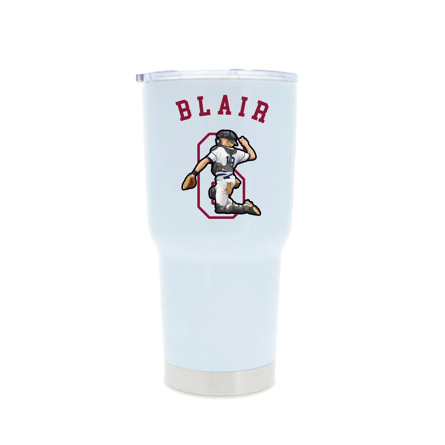30oz Stainless Steel Tumbler — Shirsey Arch in White