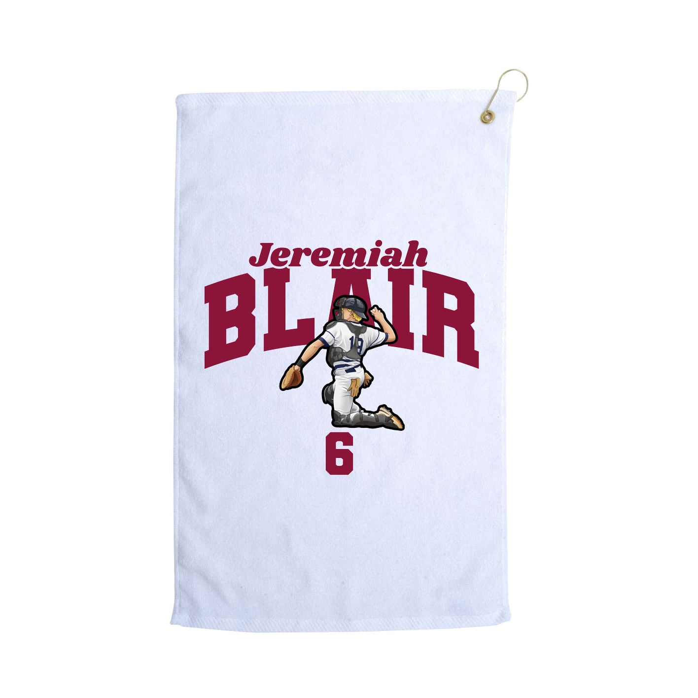 Golf Towel — Signature Arch in White