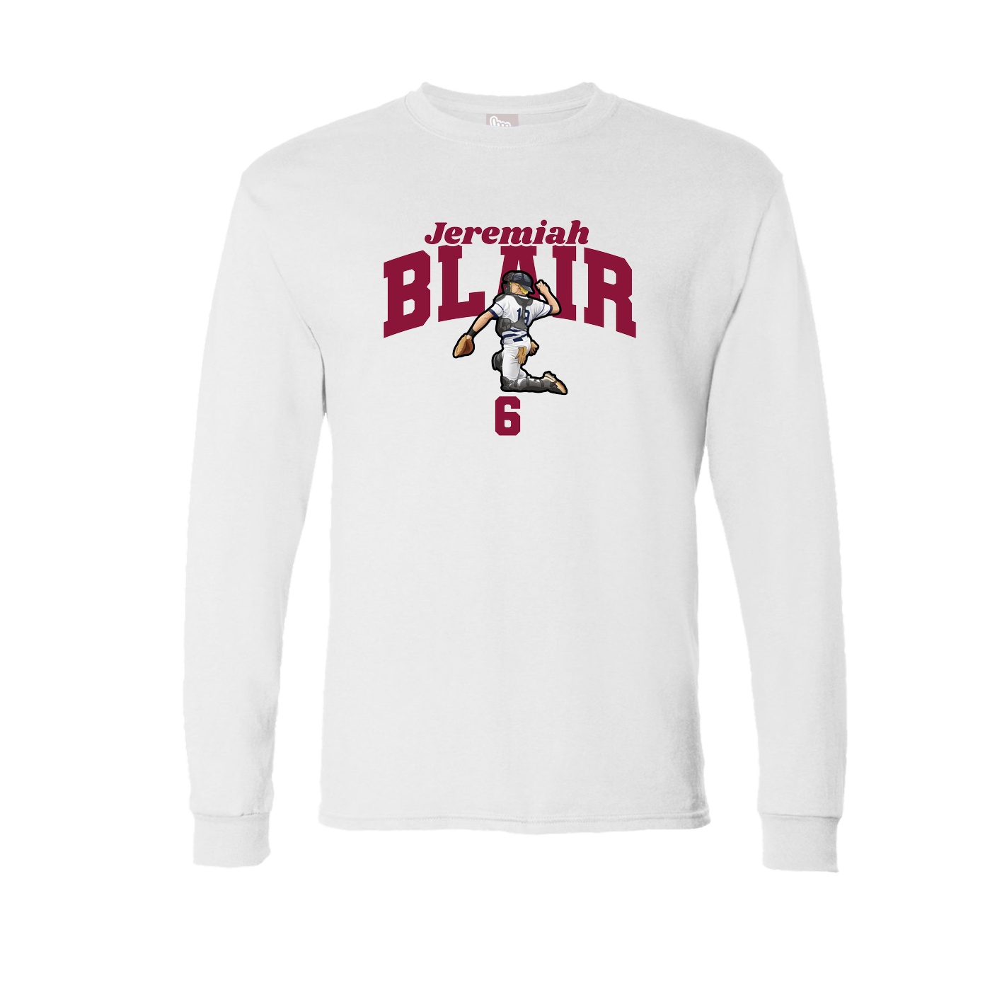 Long Sleeve Tee — Signature Arch in White