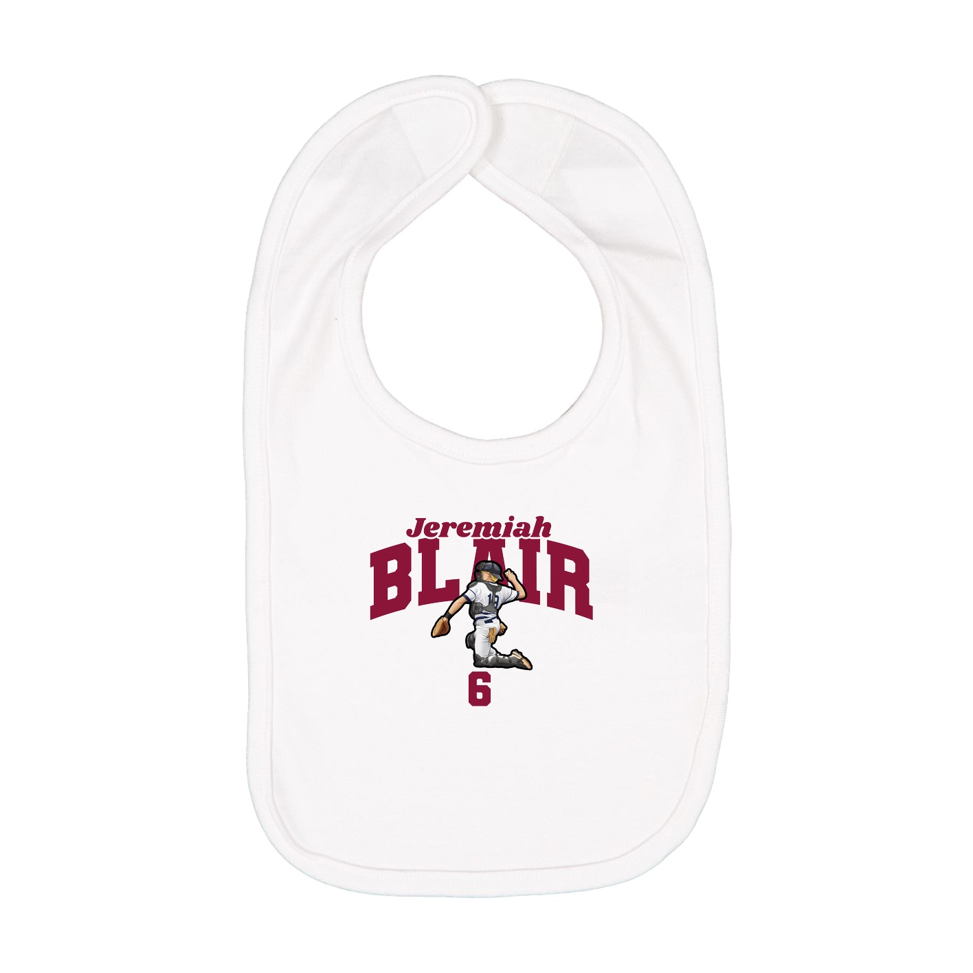 Infant Bib — Signature Arch in White