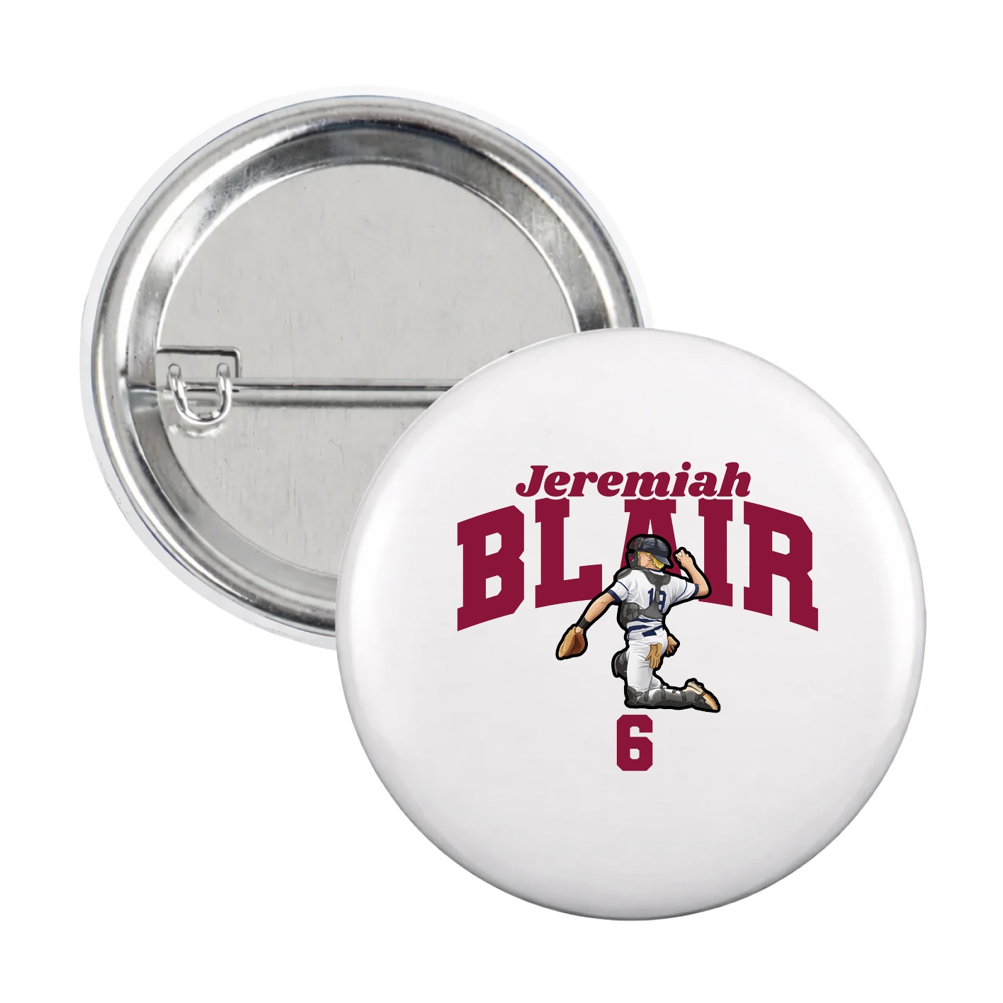 Game Day Button — Signature Arch in White