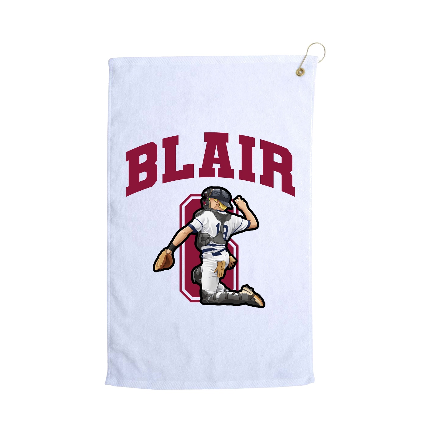 Golf Towel — Number in White