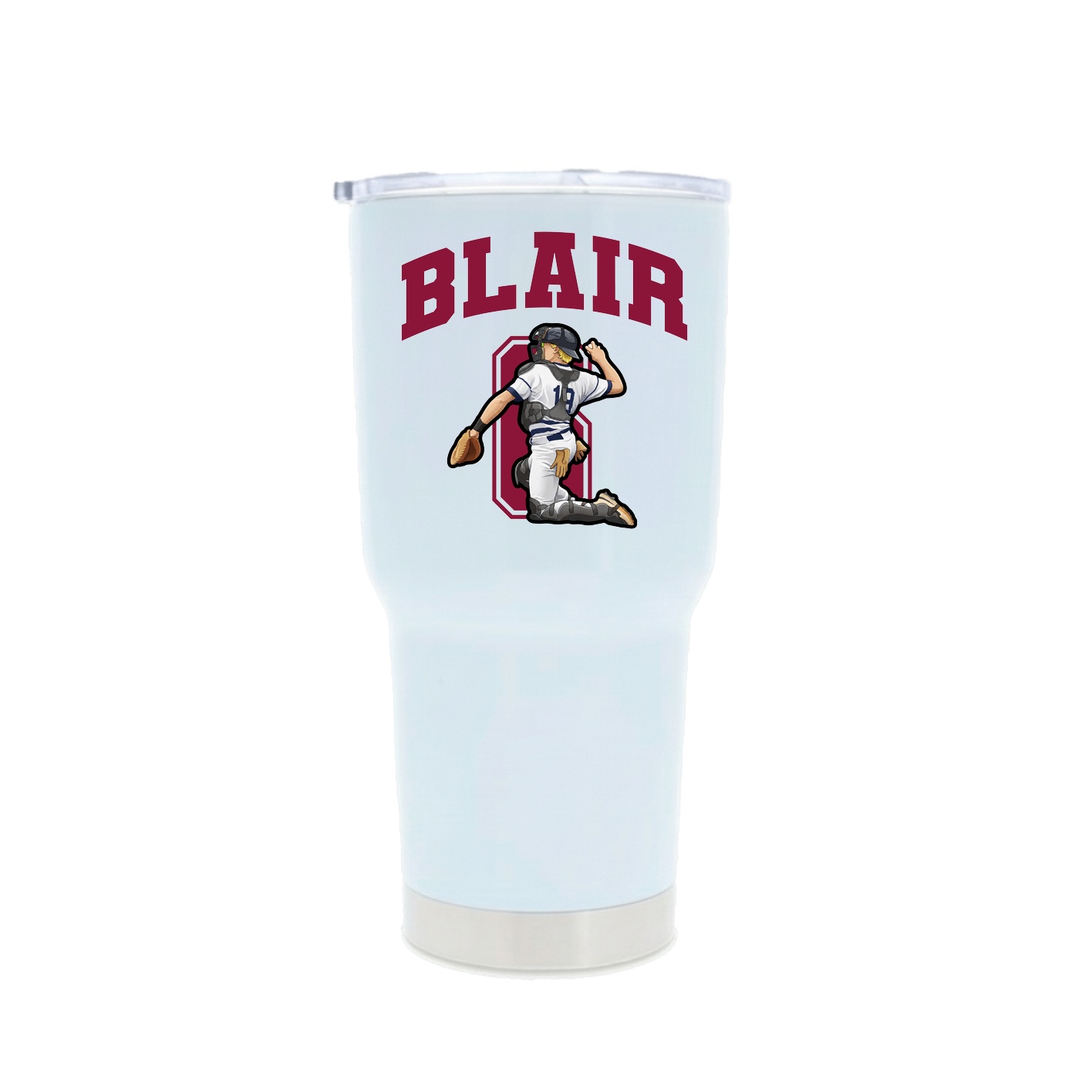 30oz Stainless Steel Tumbler — Number in White