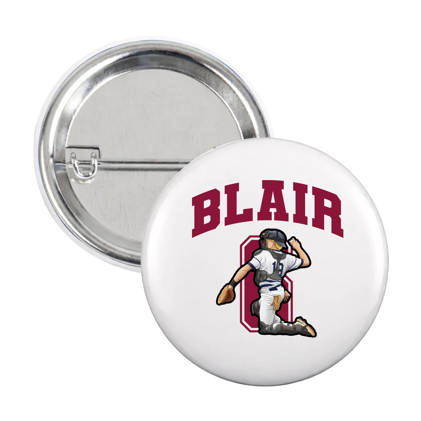 Game Day Button — Number in White
