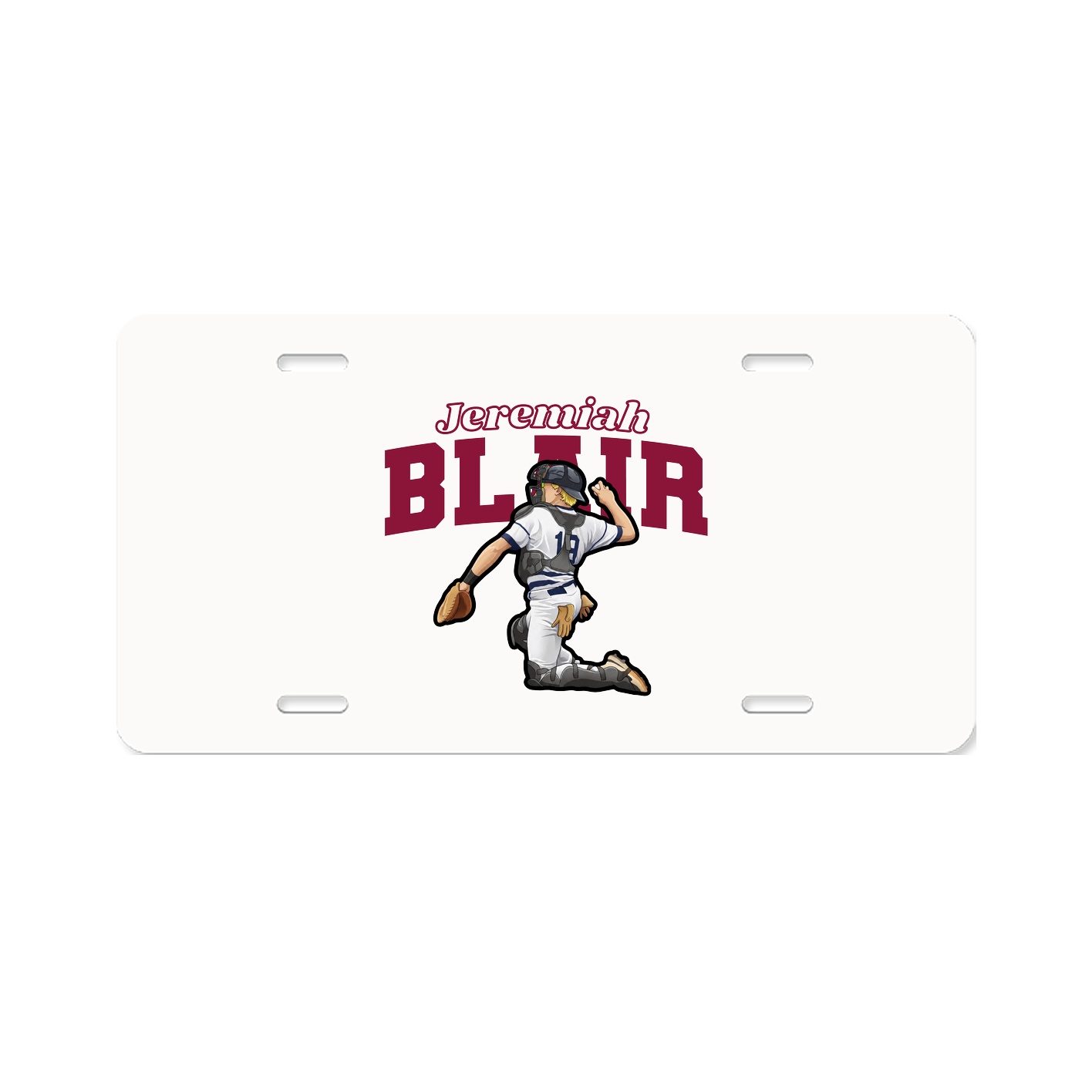 License Plate — Name Arch in Classic