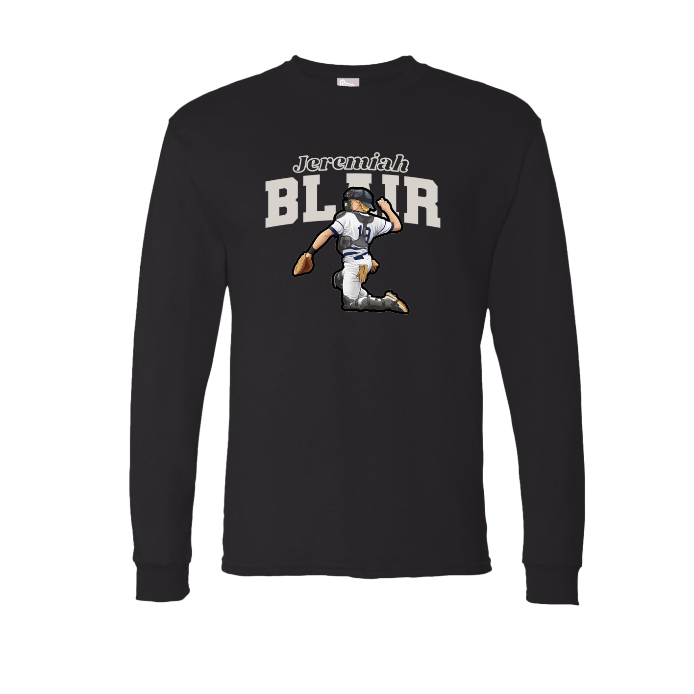Long Sleeve Tee — Name Arch in Black