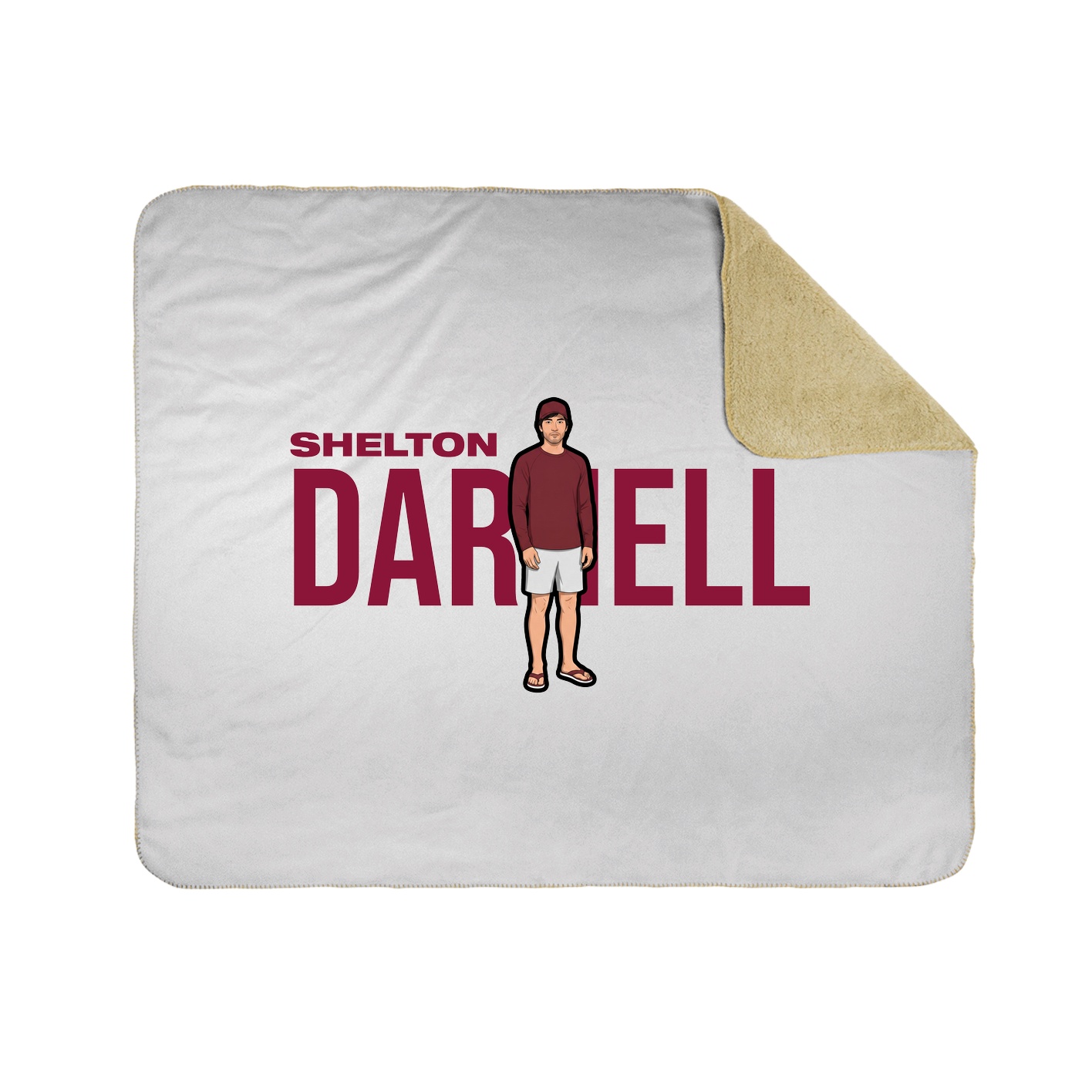 Throw Blanket — Player Name in White