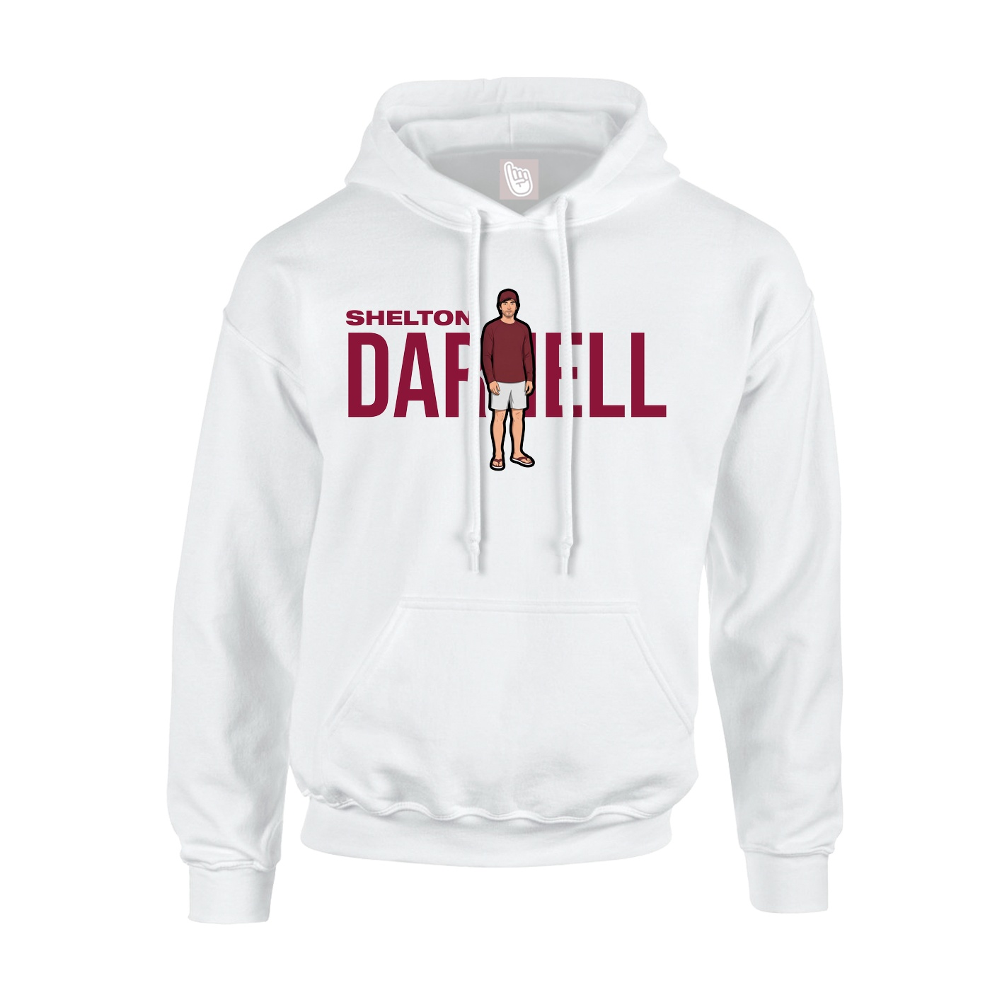 Youth Hoodie — Player Name in White