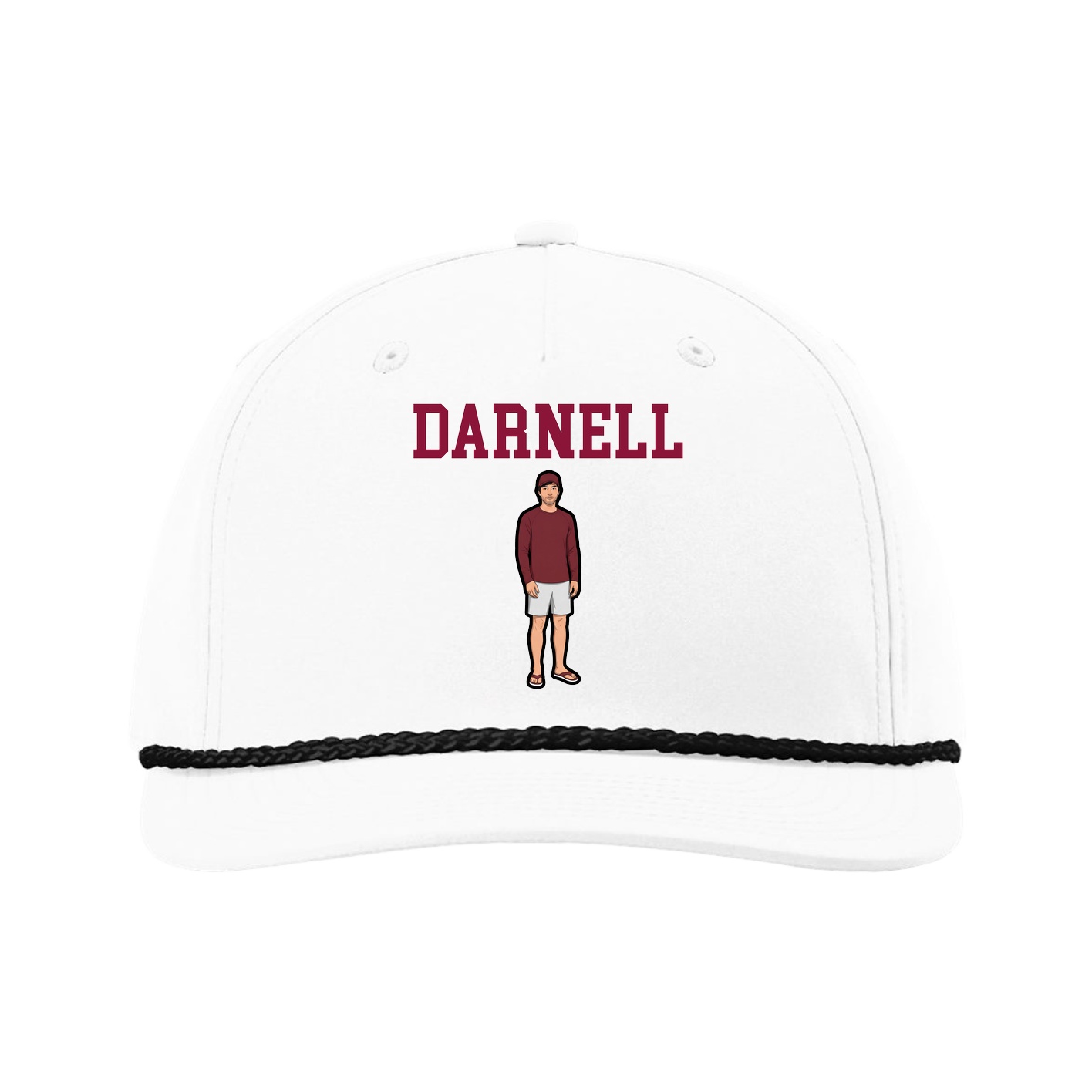 Five-Panel Classic Rope Cap — Shirsey in White