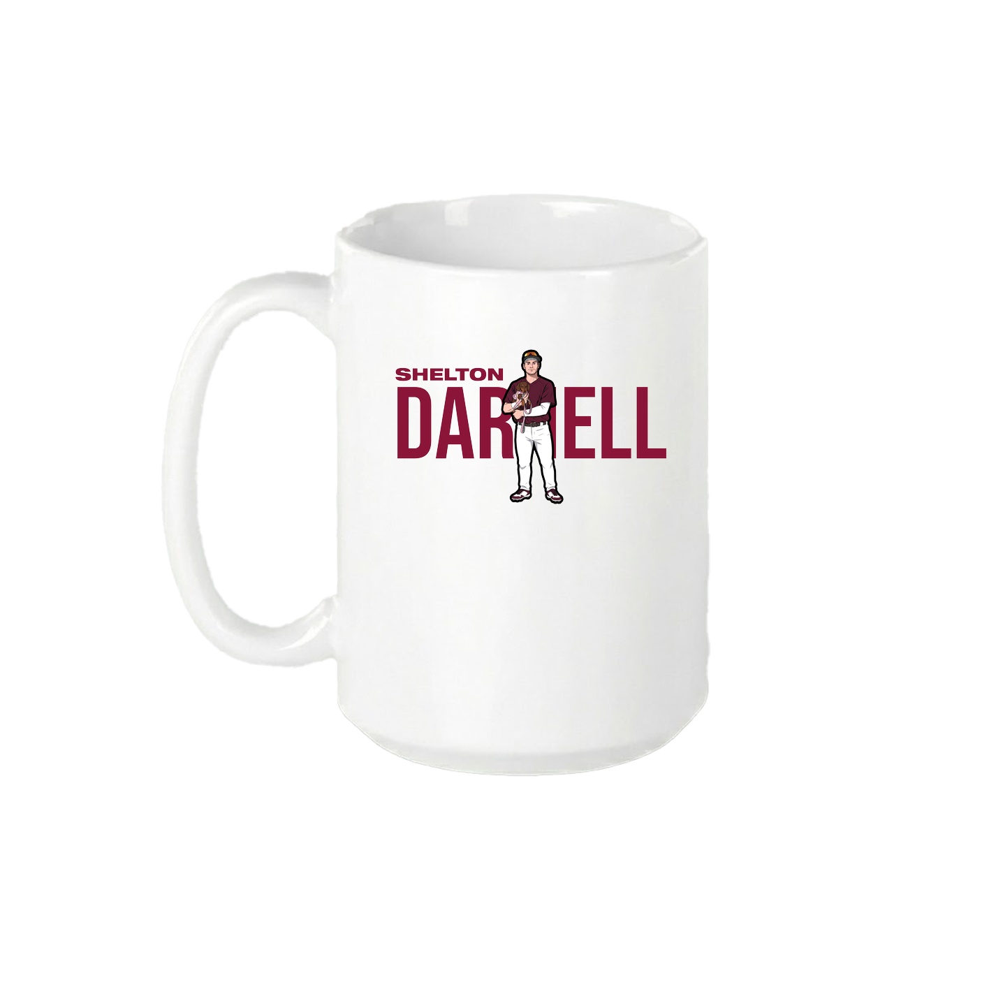 15oz Coffee Mug — Player Name in White
