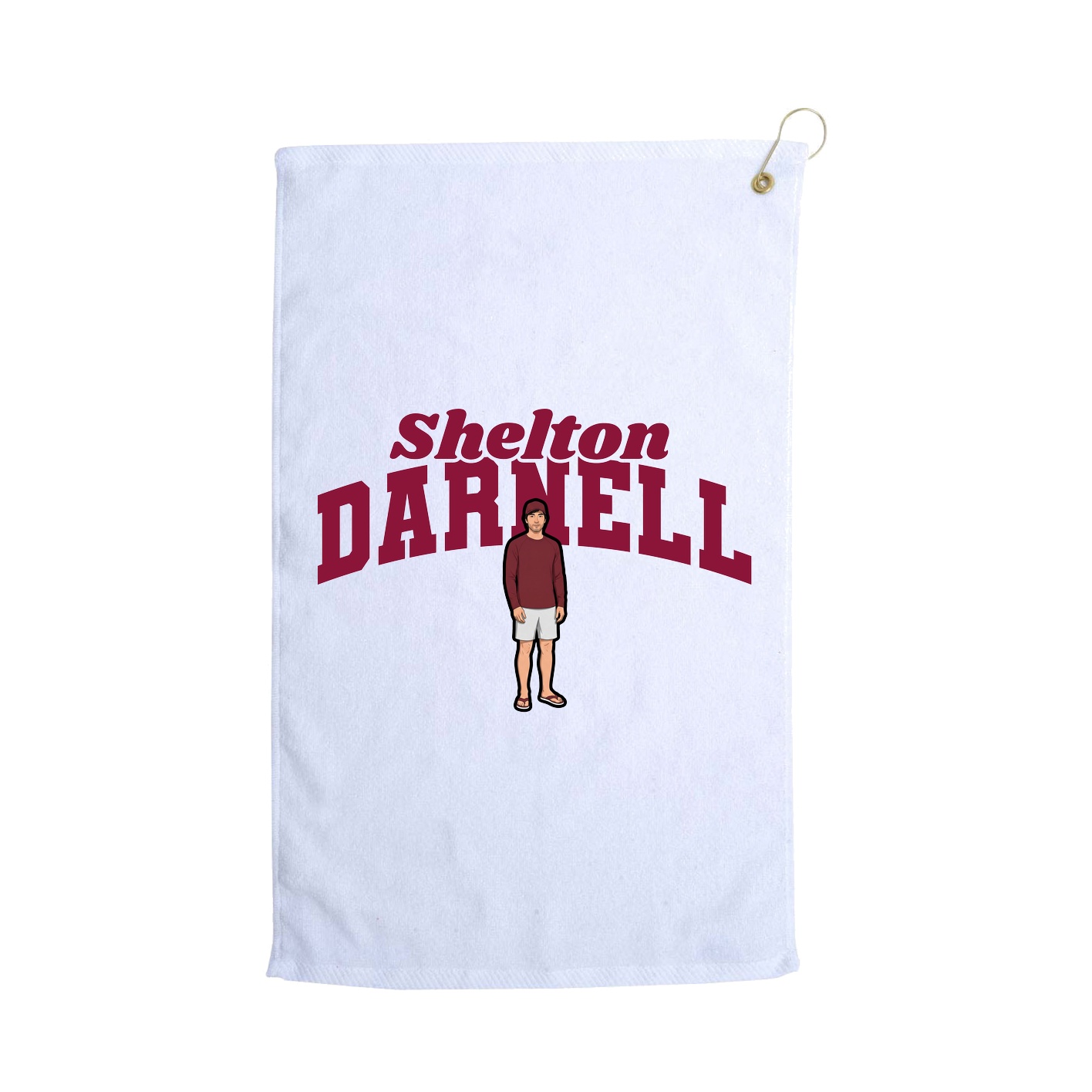 Golf Towel — Signature Arch in White