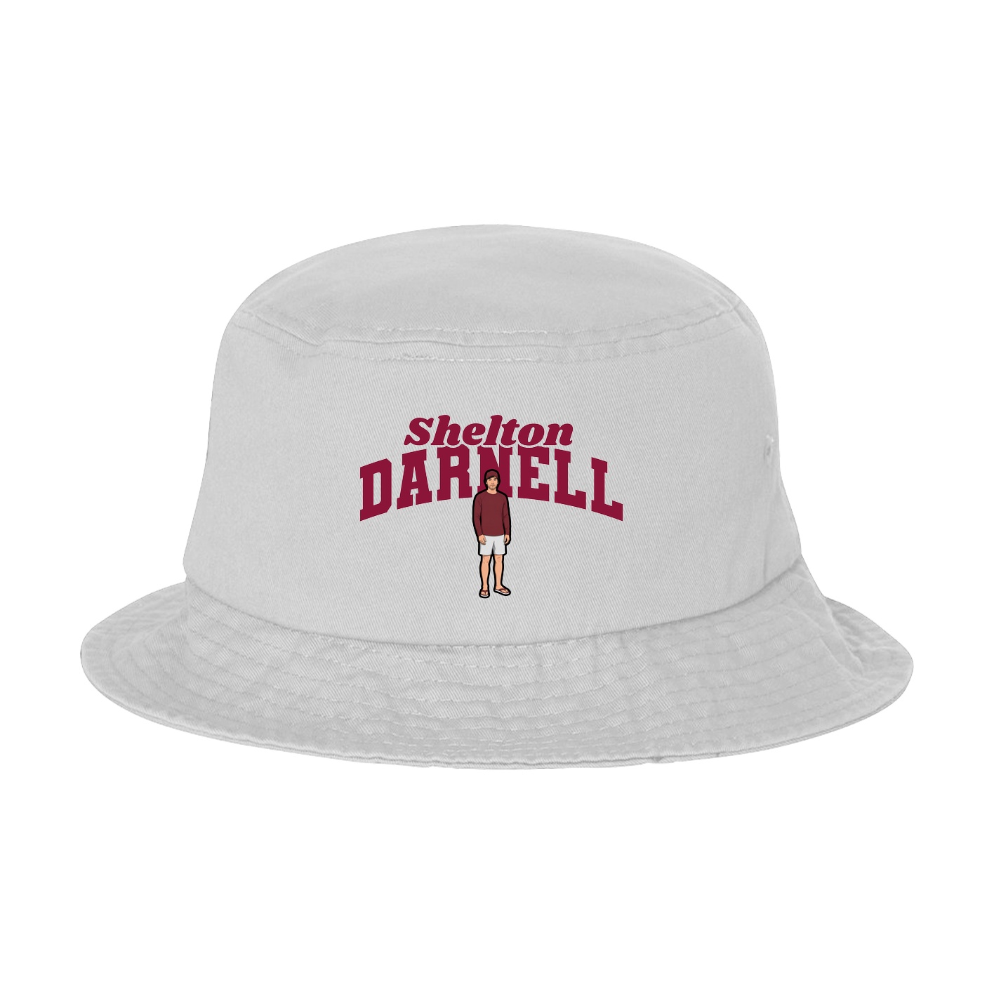 Bucket Cap — Signature Arch in White
