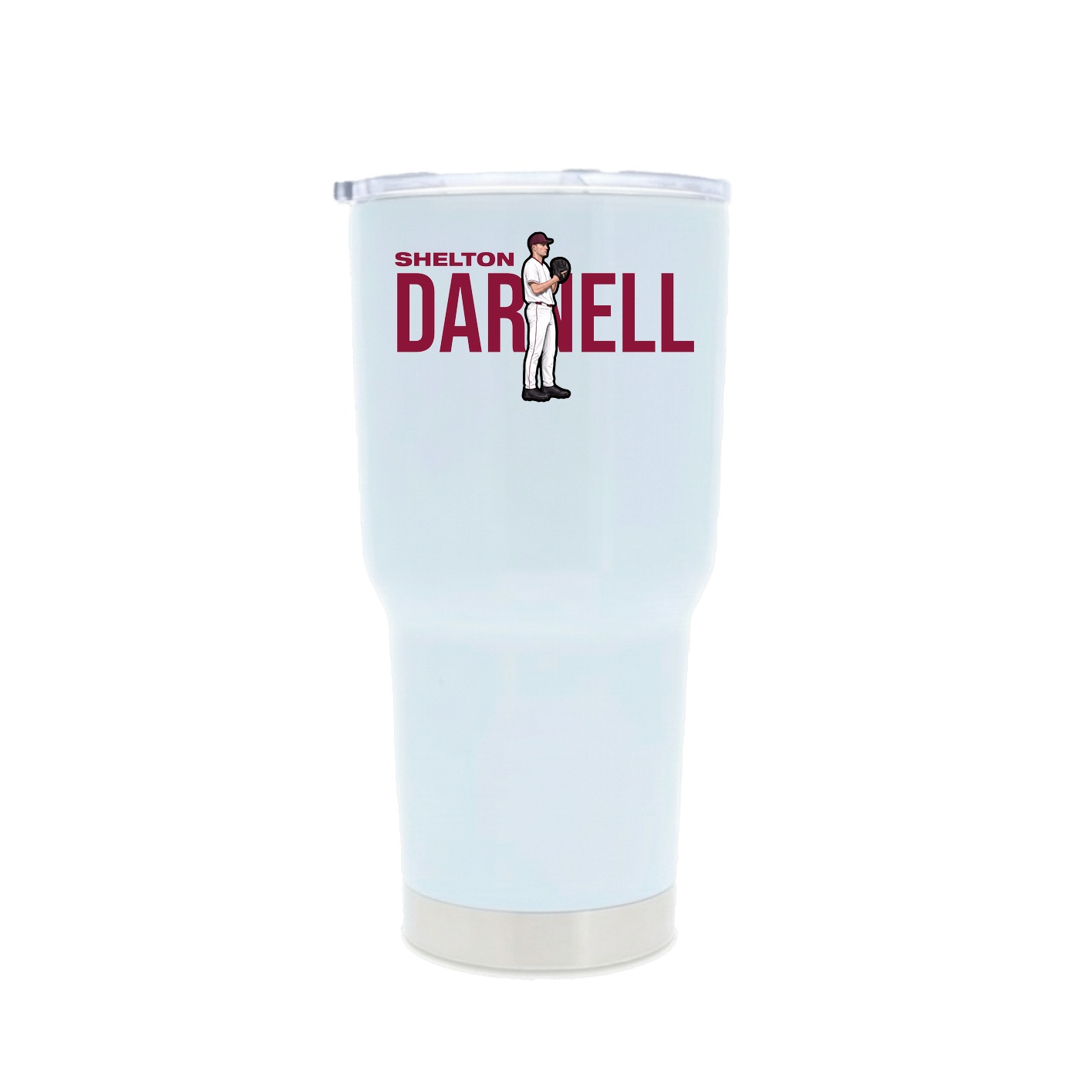 30oz Stainless Steel Tumbler — Player Name in White