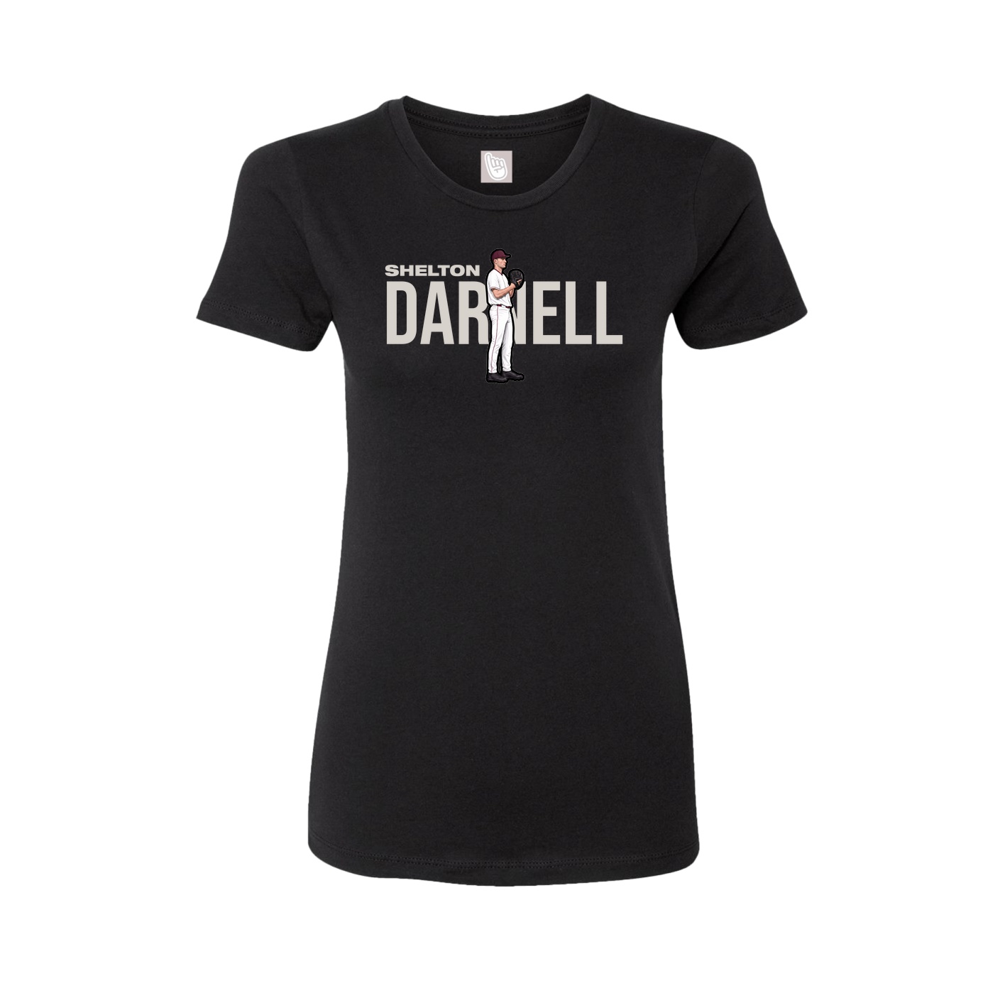 Fitted Women's Tee — Player Name in Black