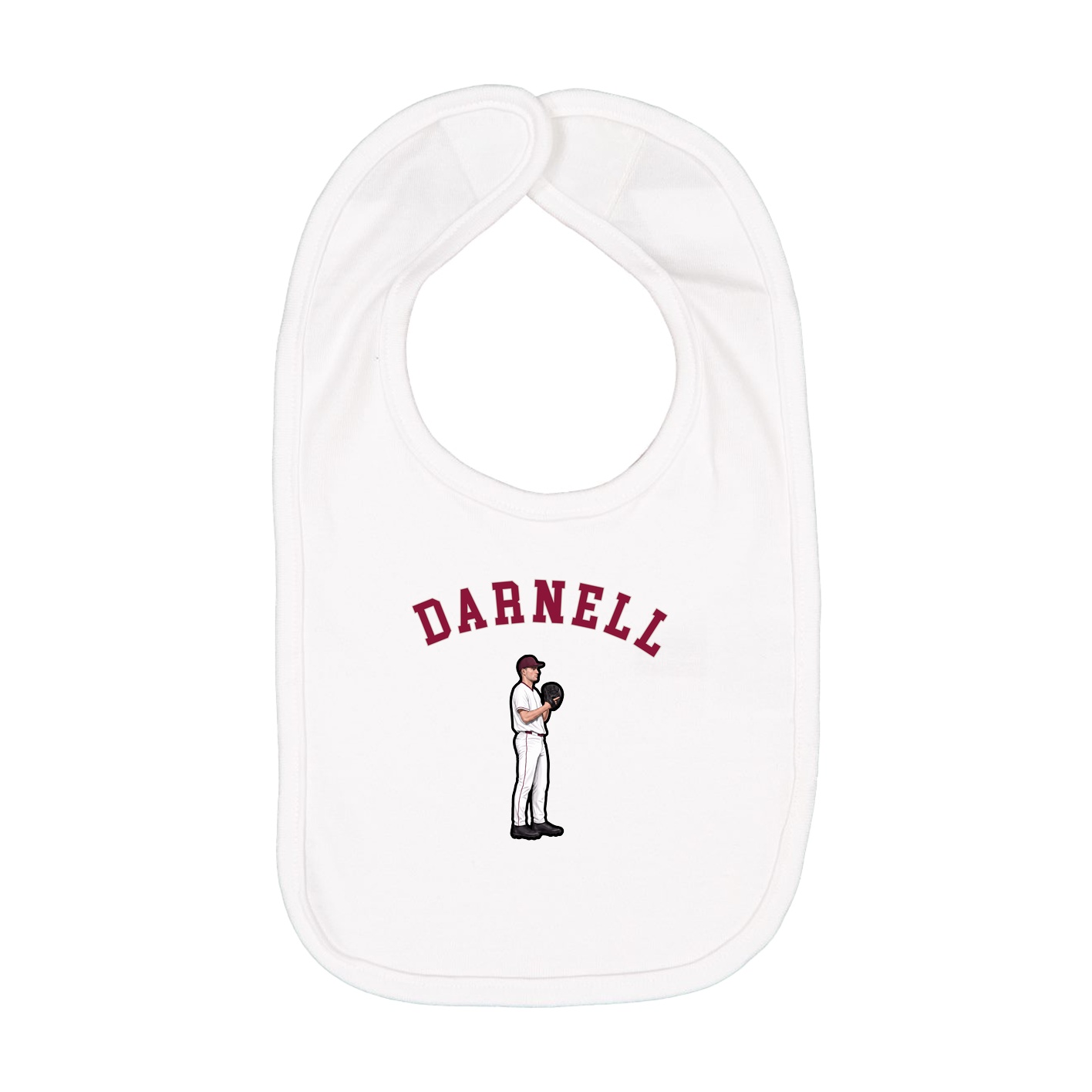 Infant Bib — Shirsey Arch in White
