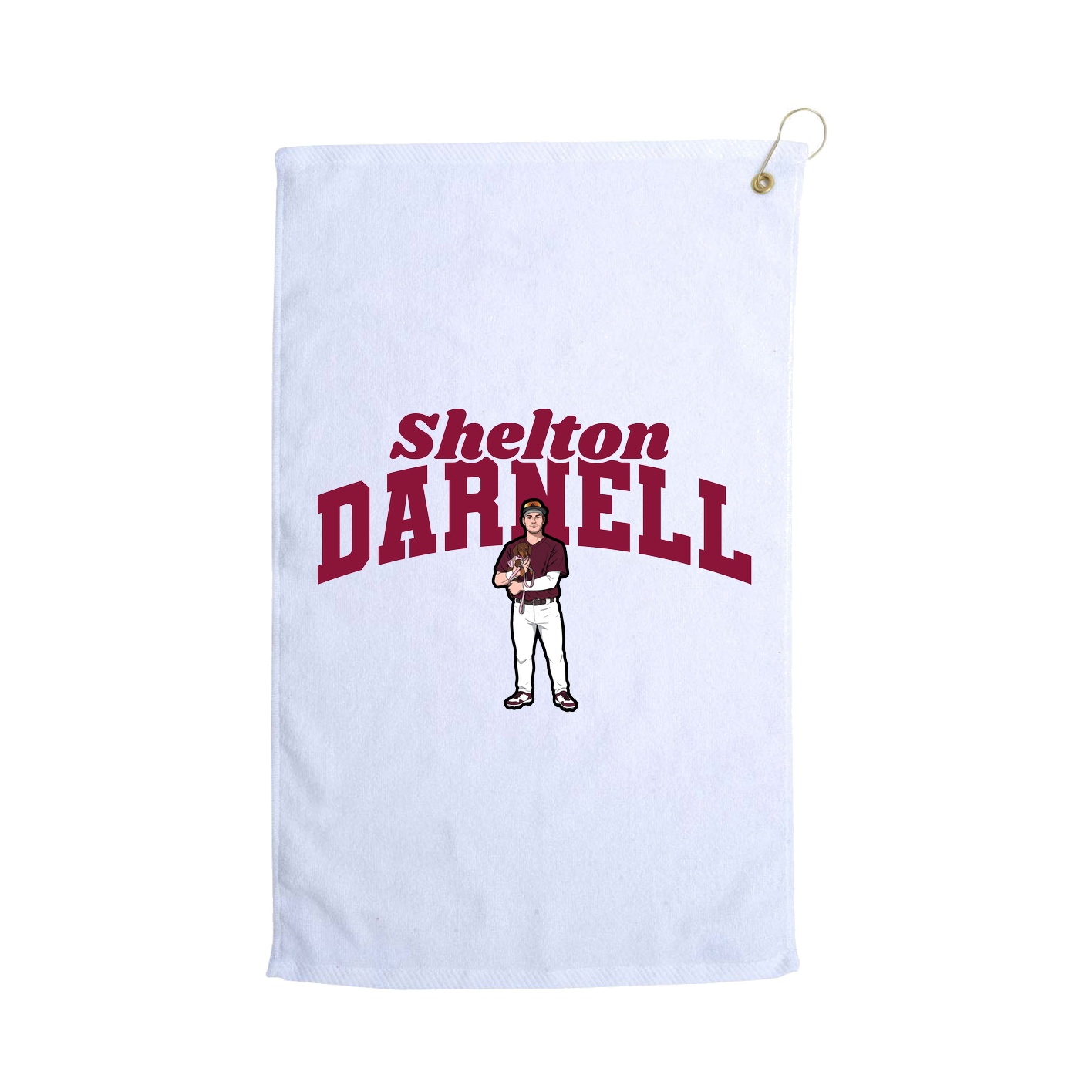 Golf Towel — Signature Arch in White