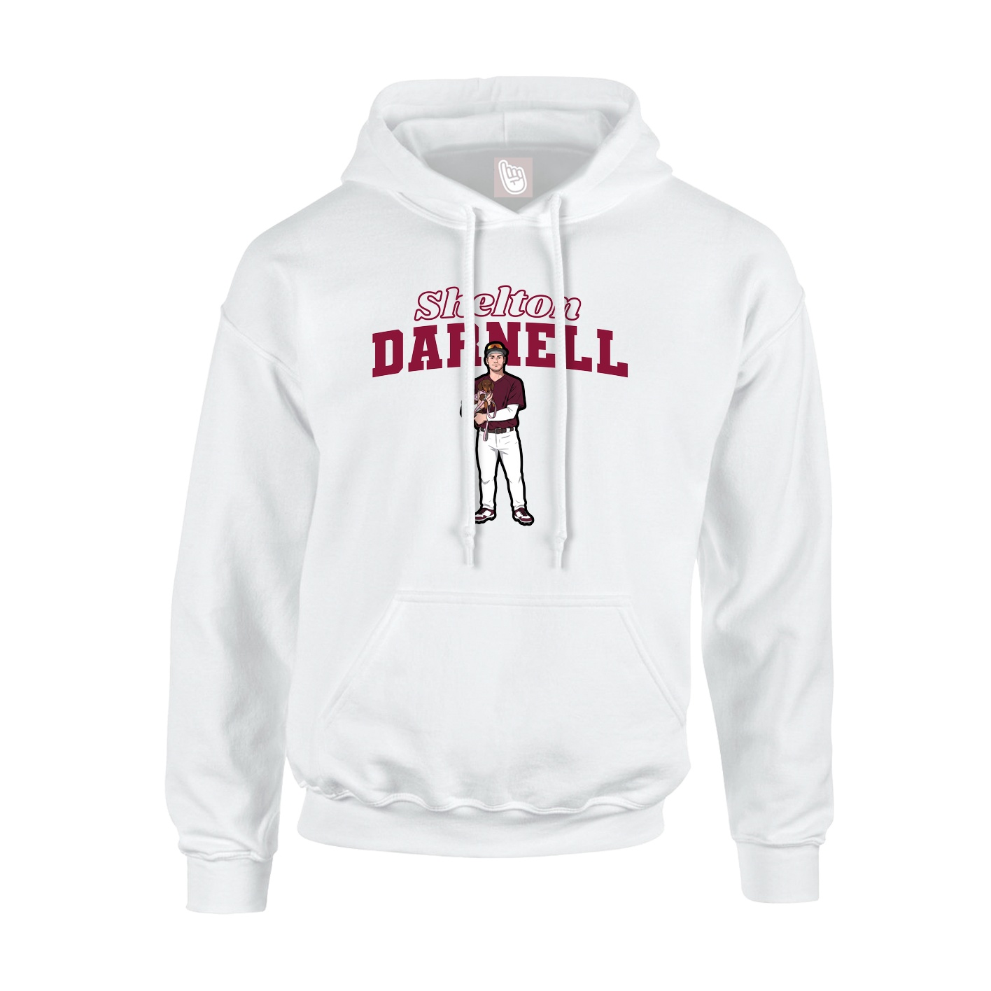 Hoodie — Name Arch in White