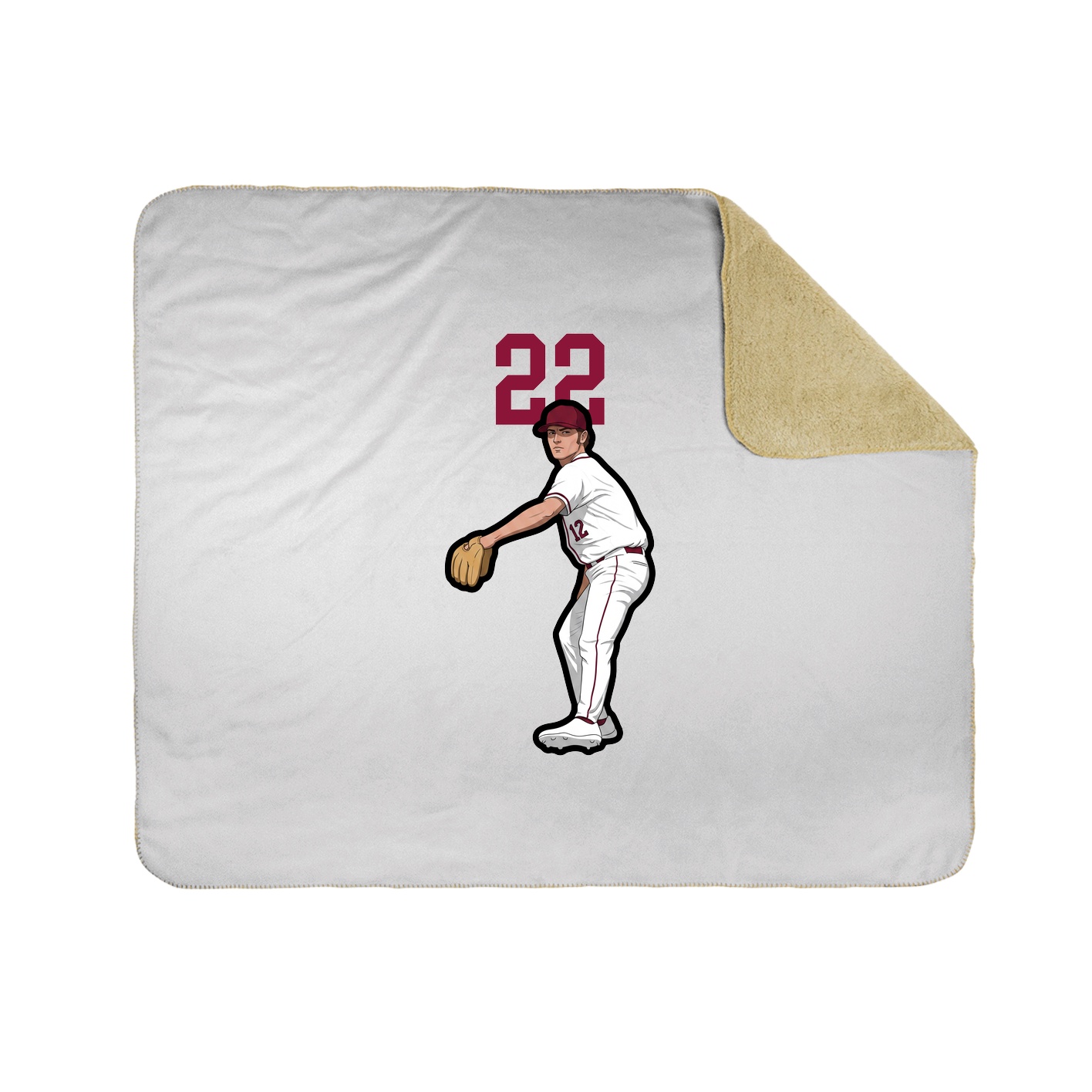 Throw Blanket — Number Top in White