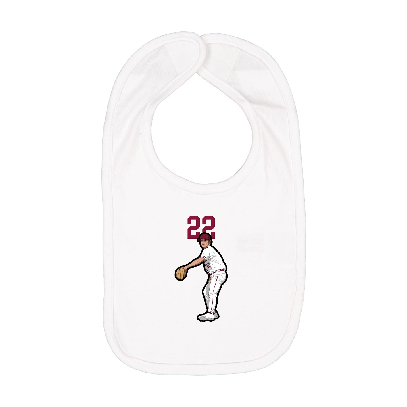 Infant Bib — Number Top in White