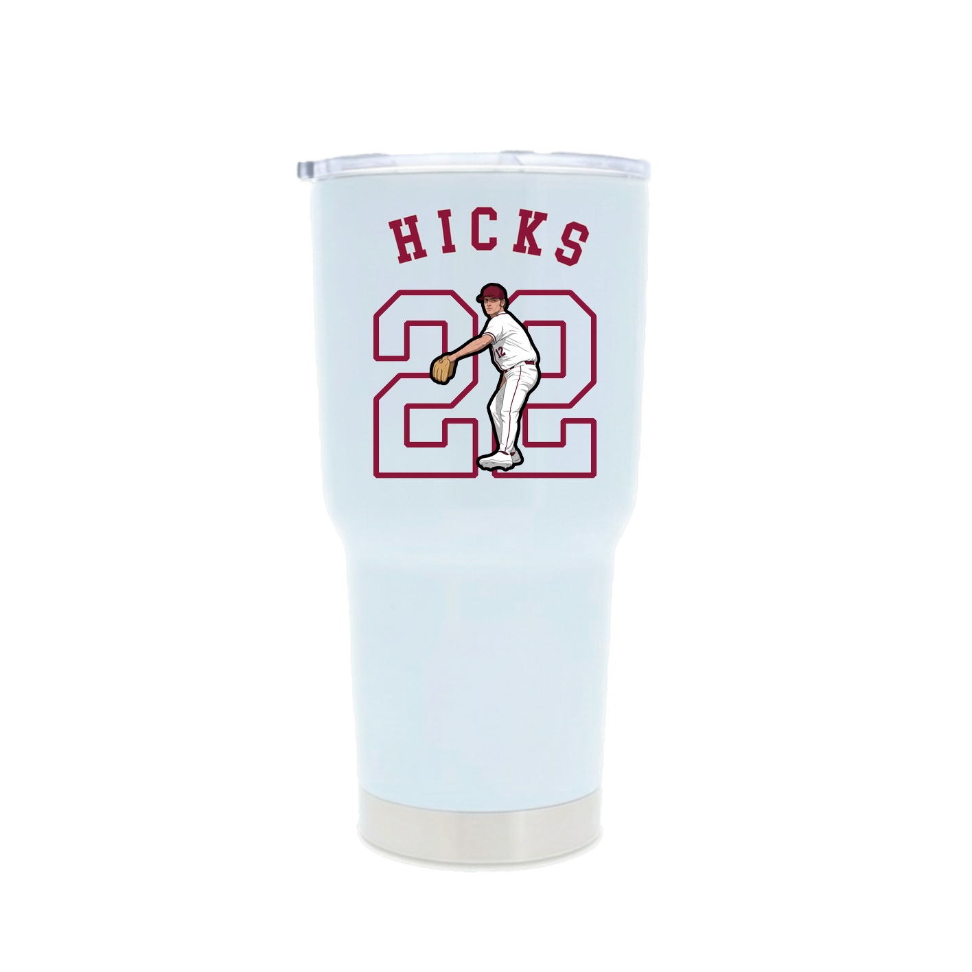 30oz Stainless Steel Tumbler — Shirsey Arch in White
