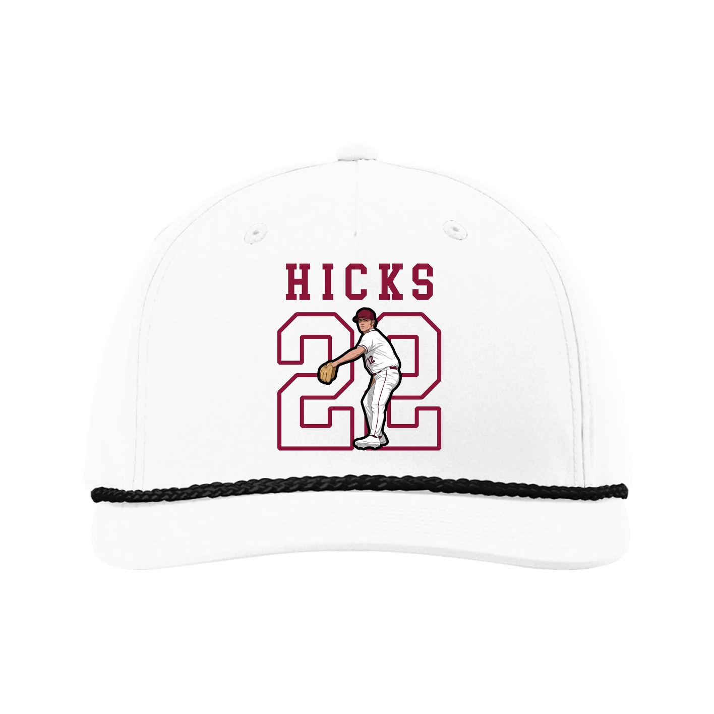 Five-Panel Classic Rope Cap — Shirsey in White