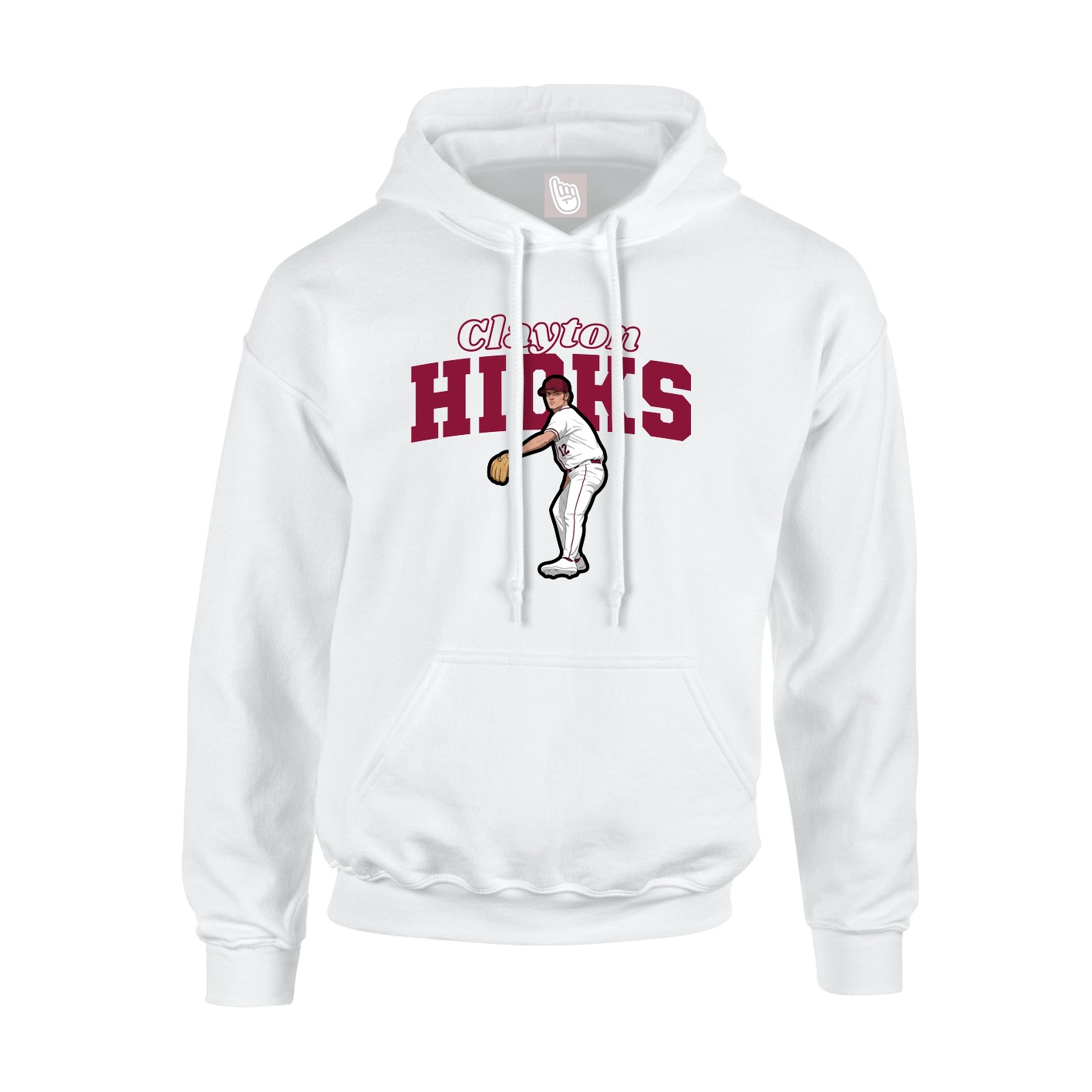 Hoodie — Name Arch in White
