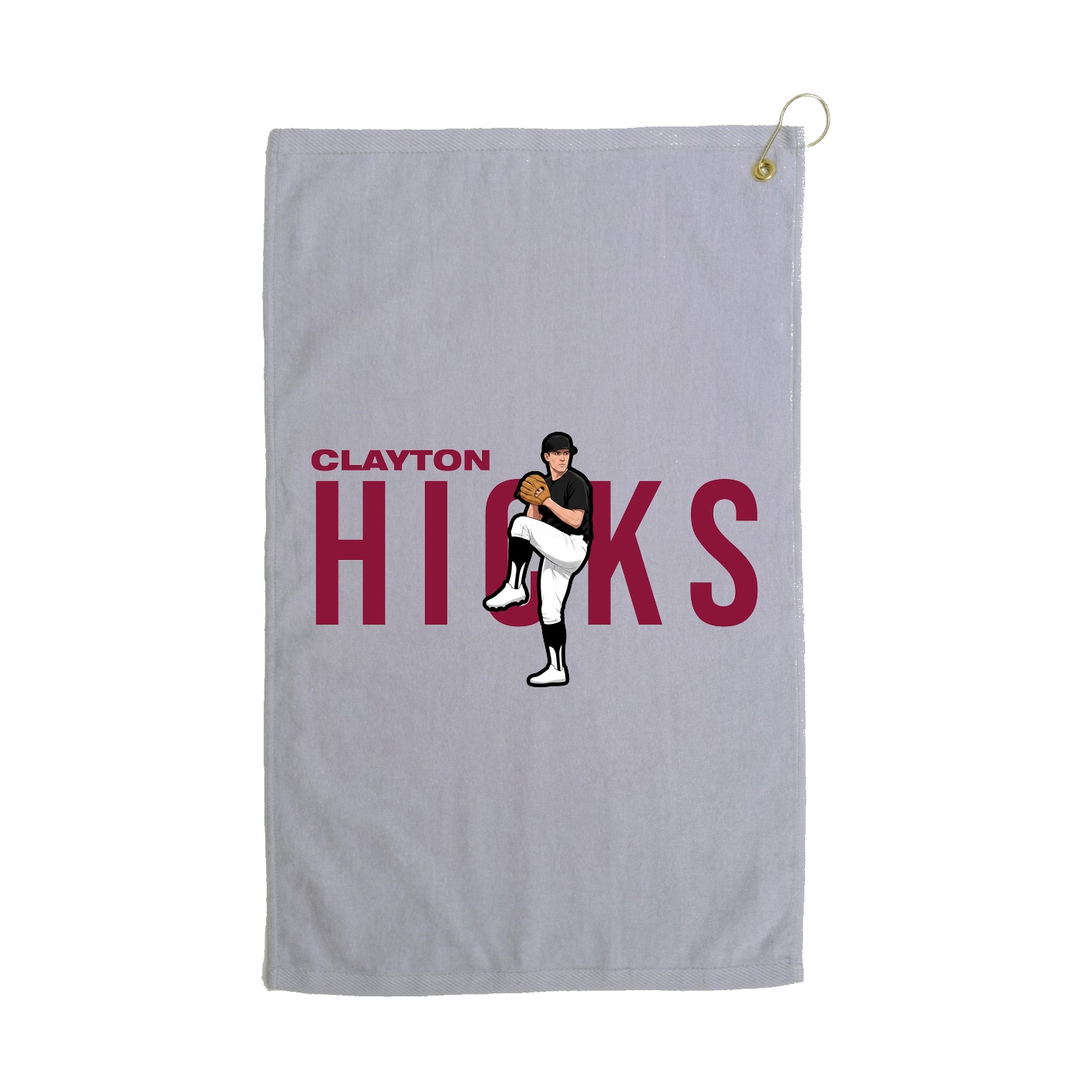 Golf Towel — Player Name in Grey