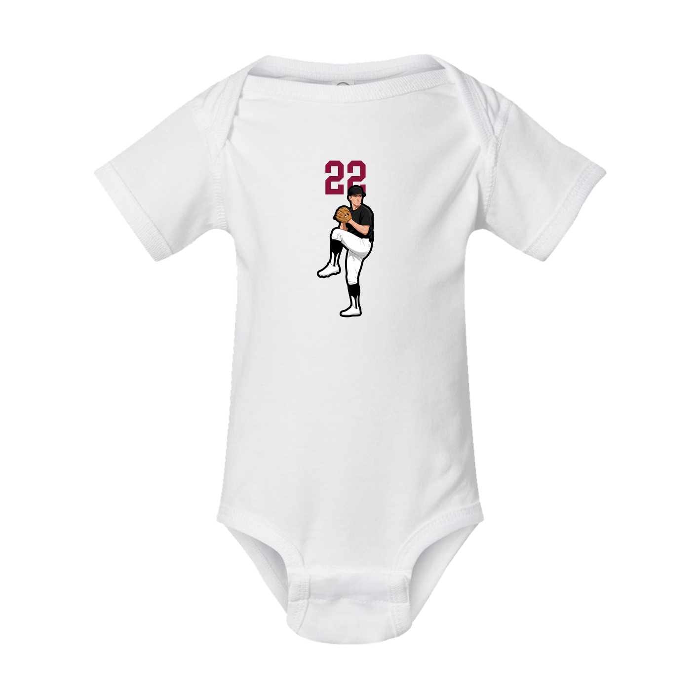 Baby Onesie — Number Top in White