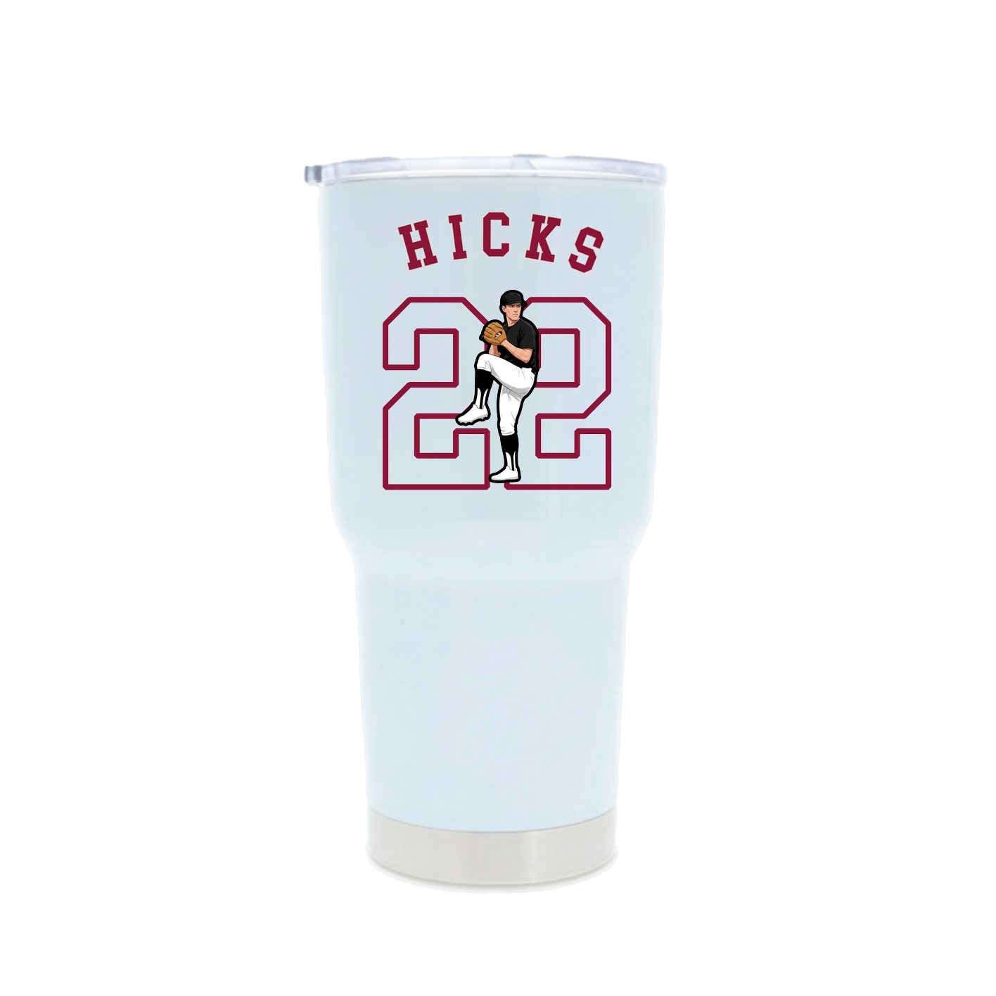 30oz Stainless Steel Tumbler — Shirsey Arch in White