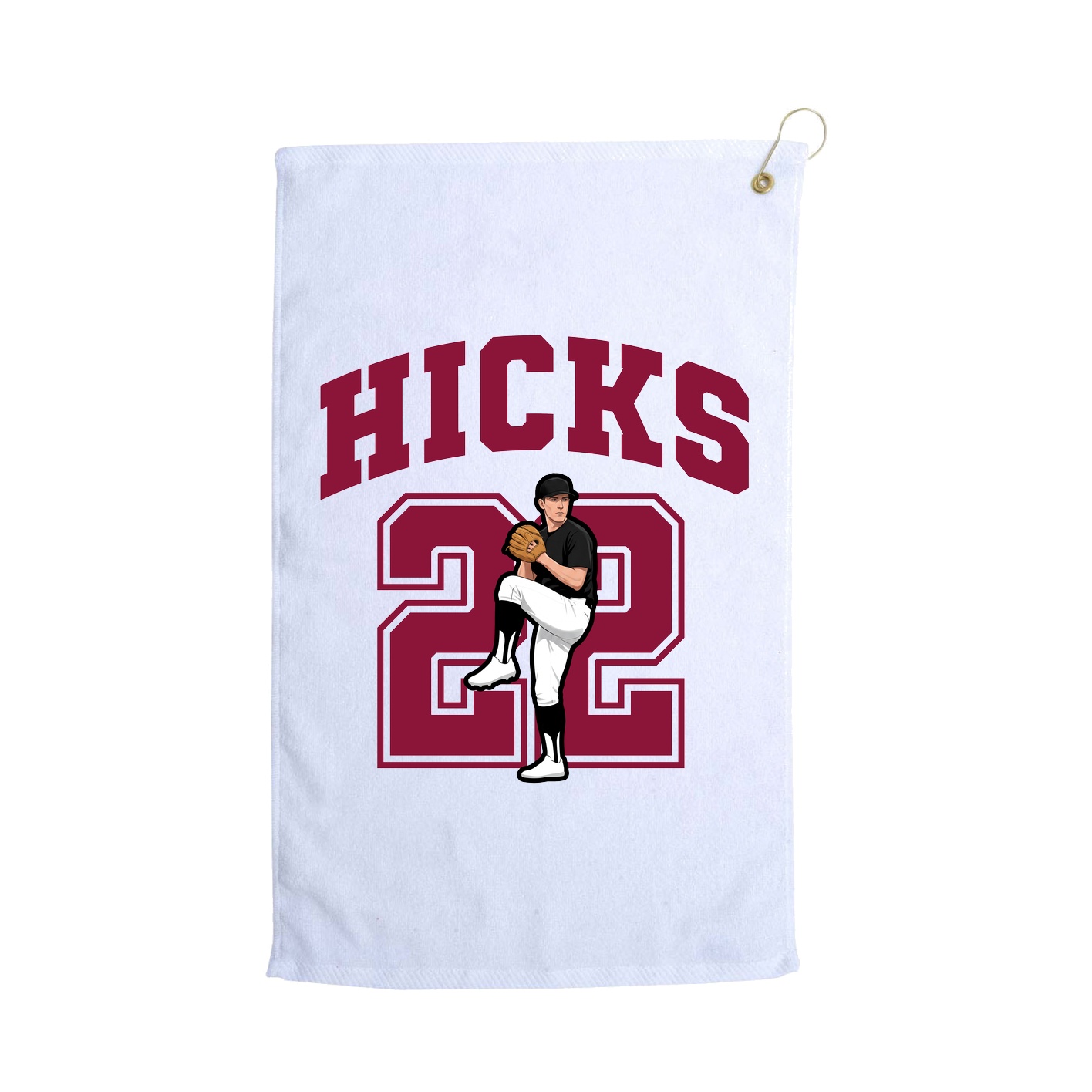 Golf Towel — Number in White