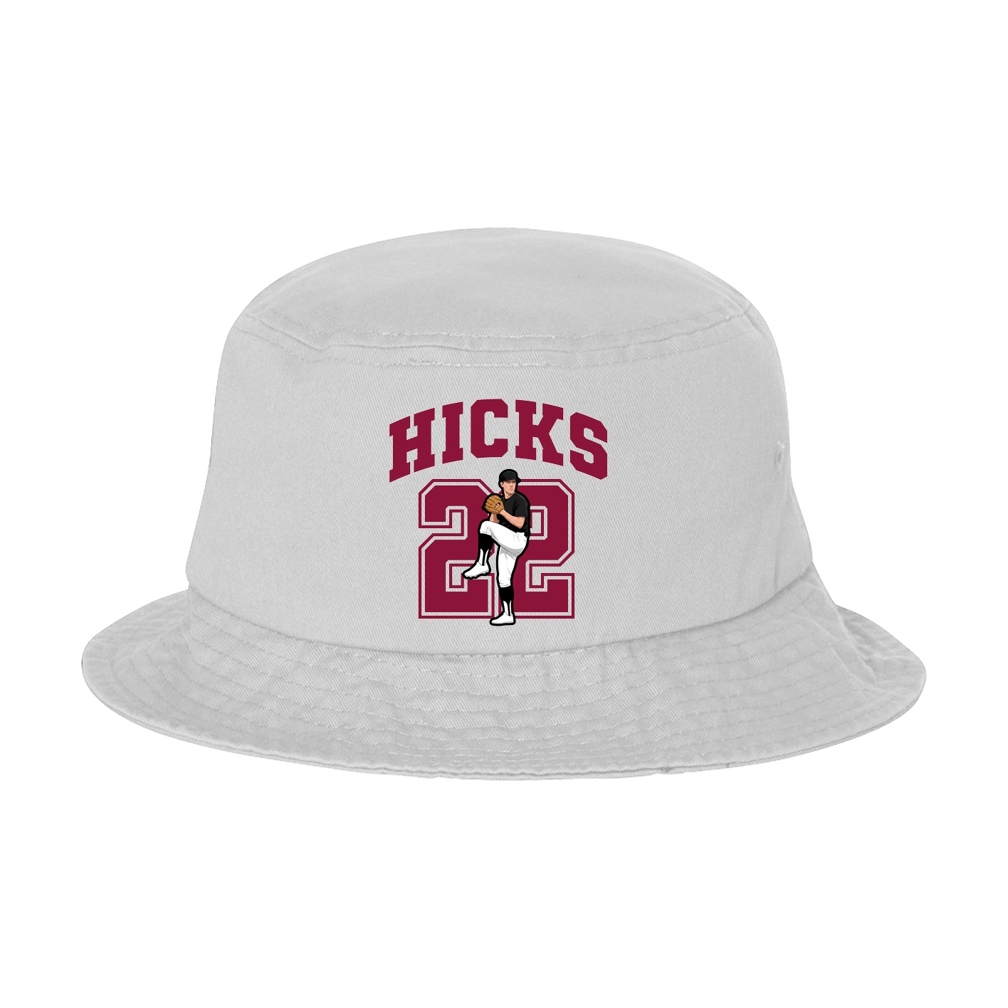Bucket Cap — Number in White