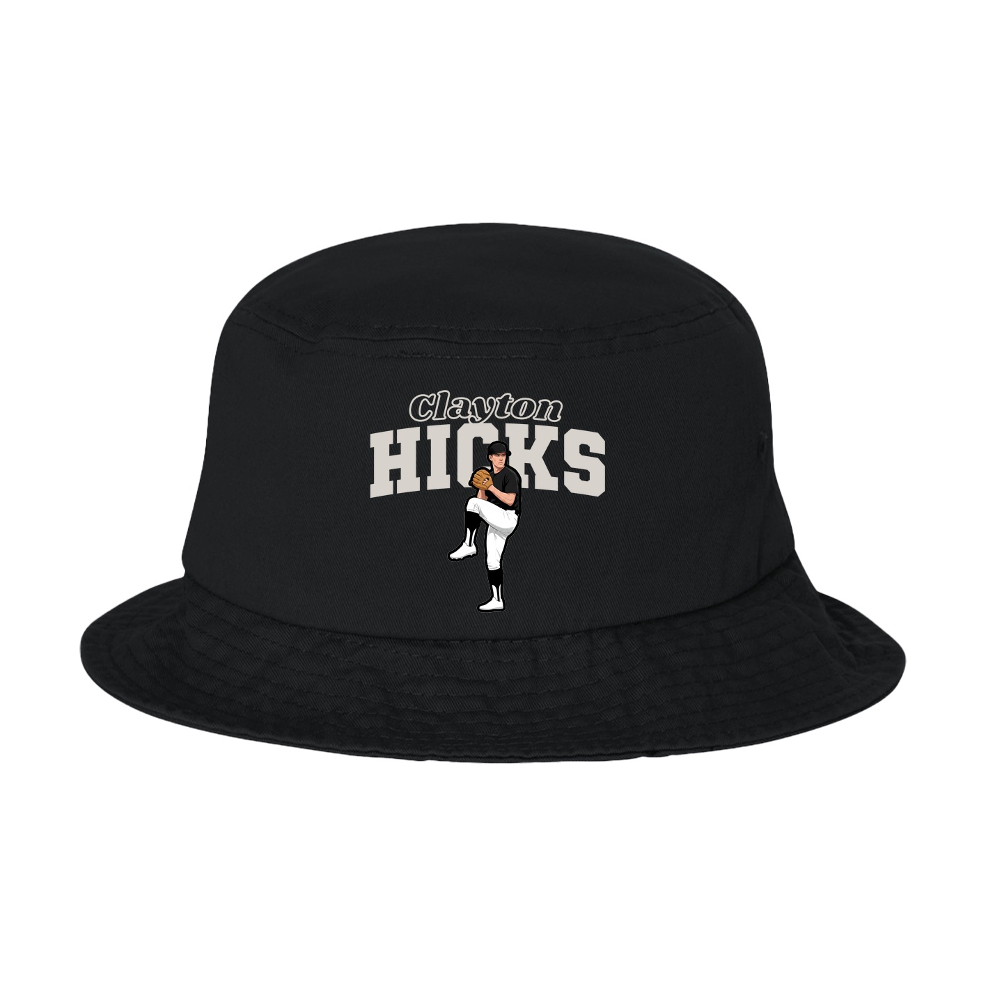 Bucket Cap — Name Arch in Black