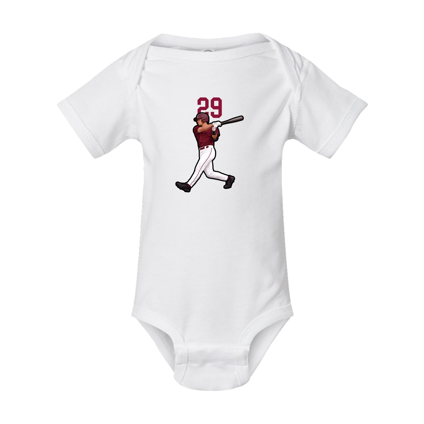 Baby Onesie — Number Top in White