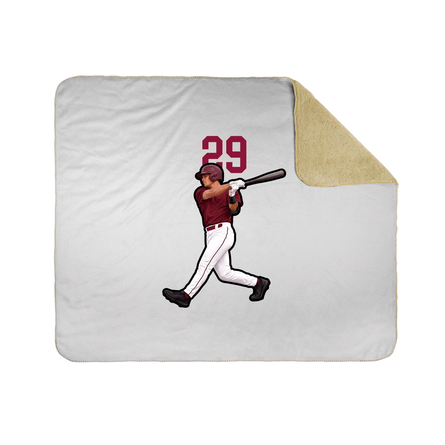 Throw Blanket — Number Top in White