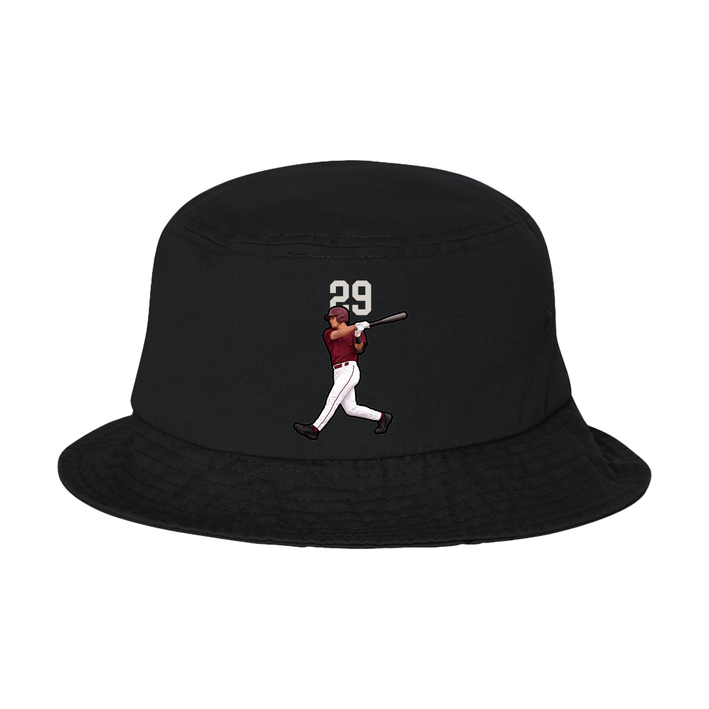 Bucket Cap — Number Top in Black