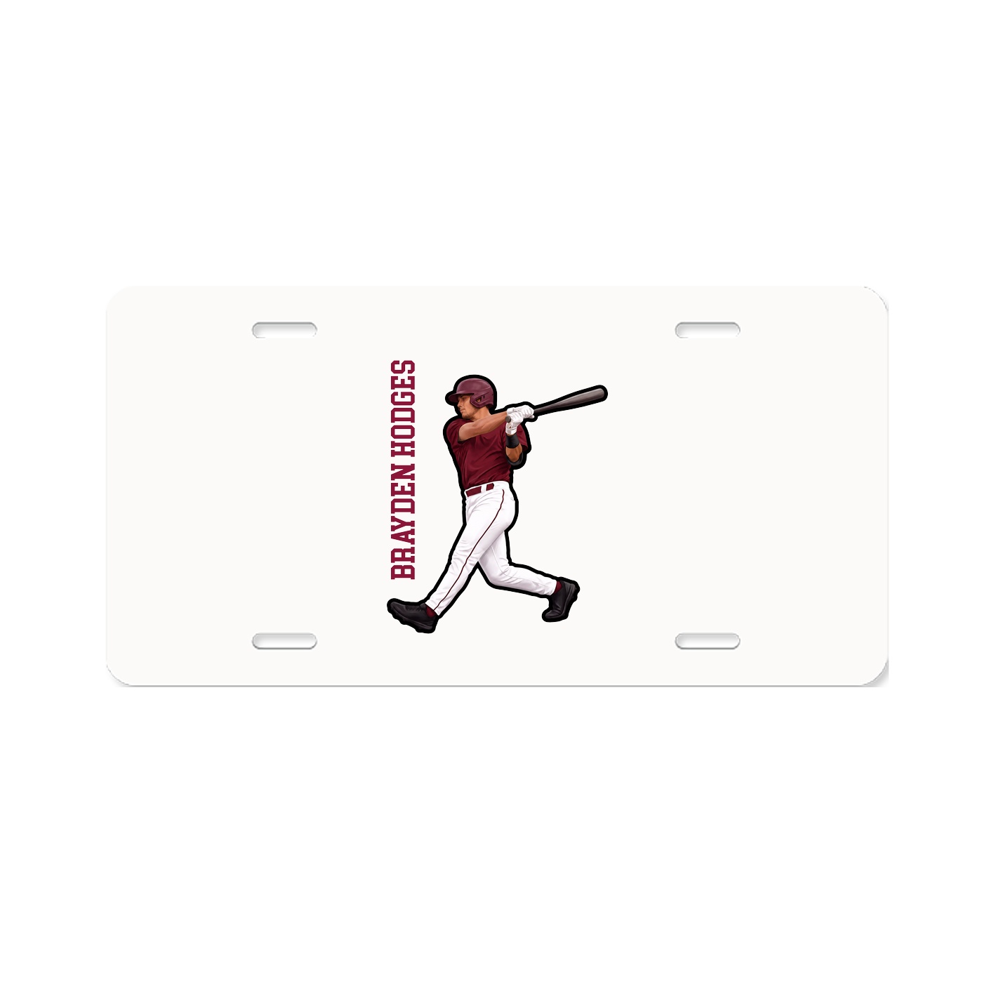 License Plate — Name Vertical in Classic
