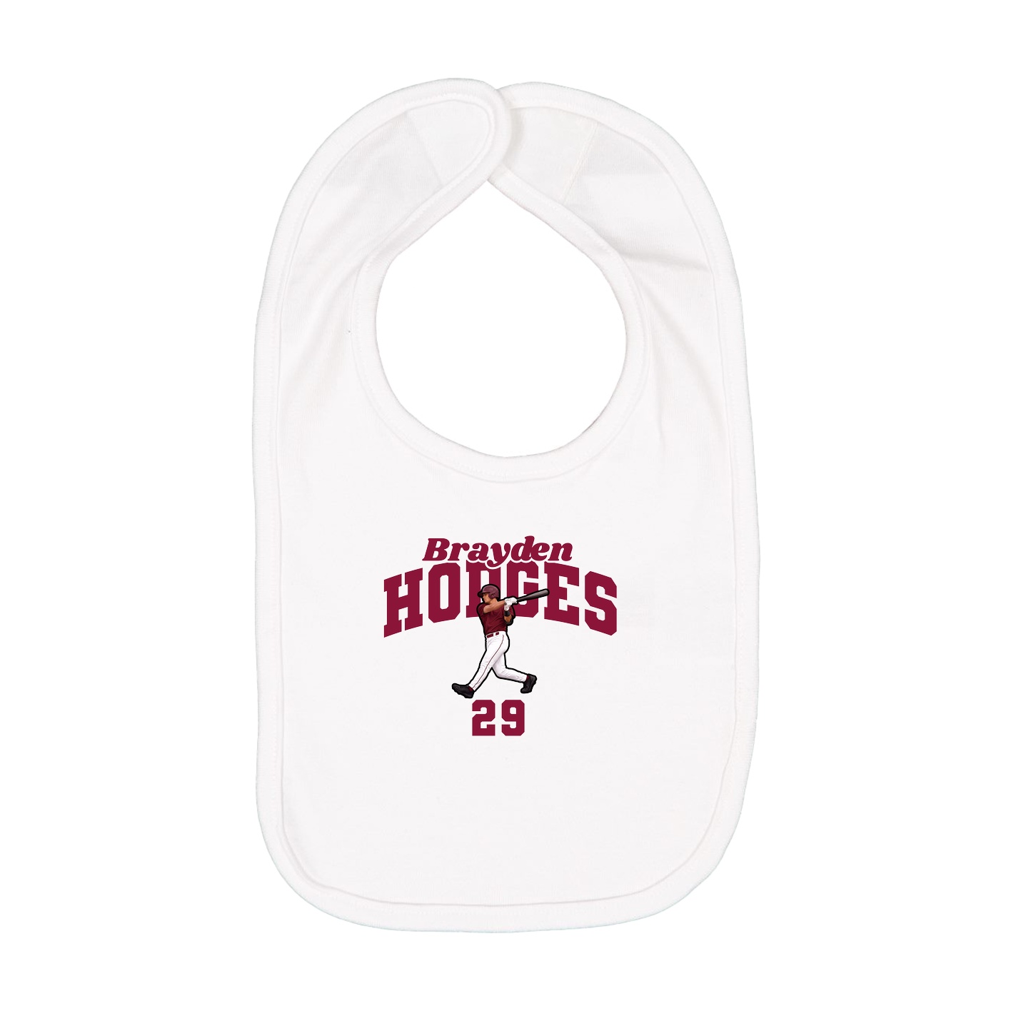 Infant Bib — Signature Arch in White