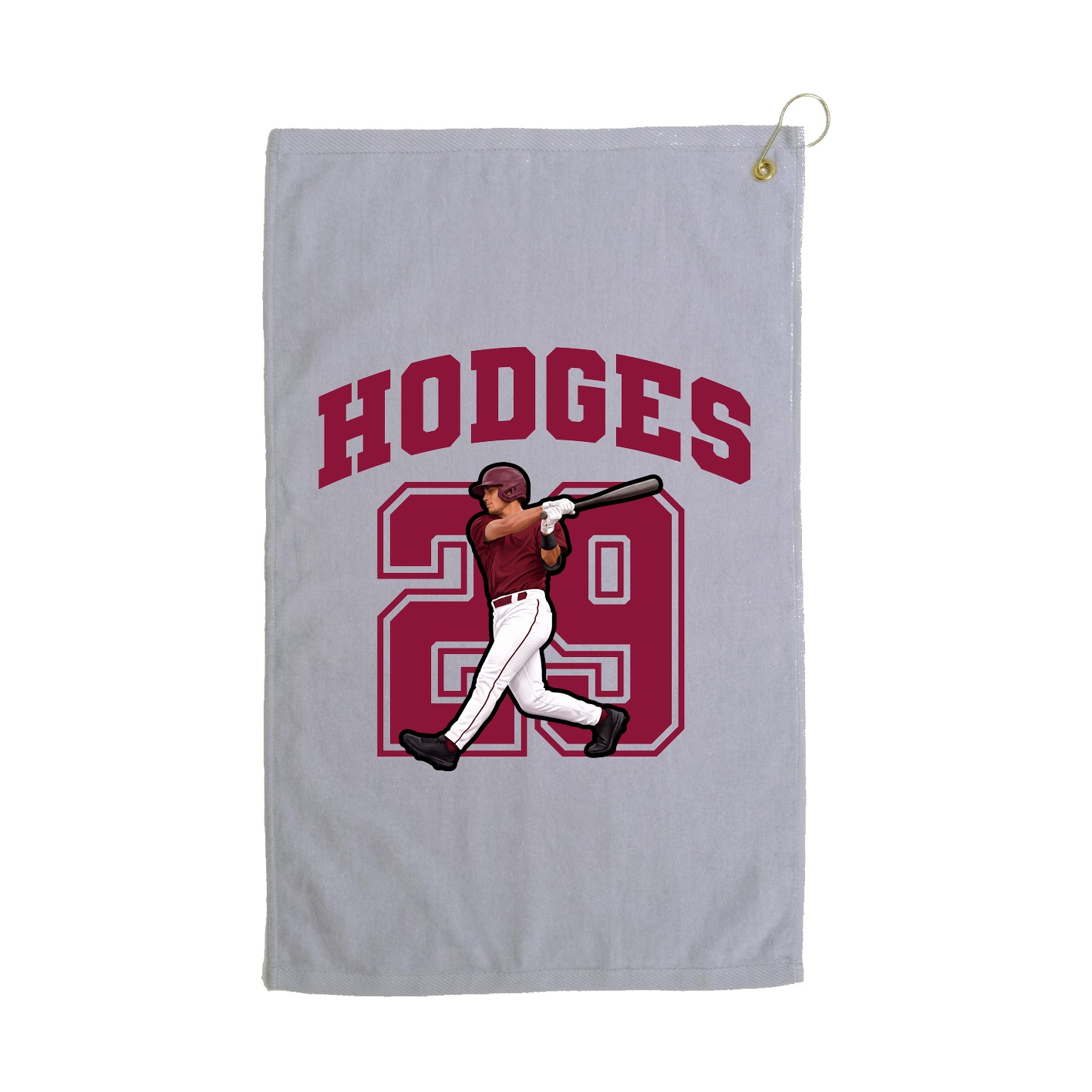 Golf Towel — Number in Grey