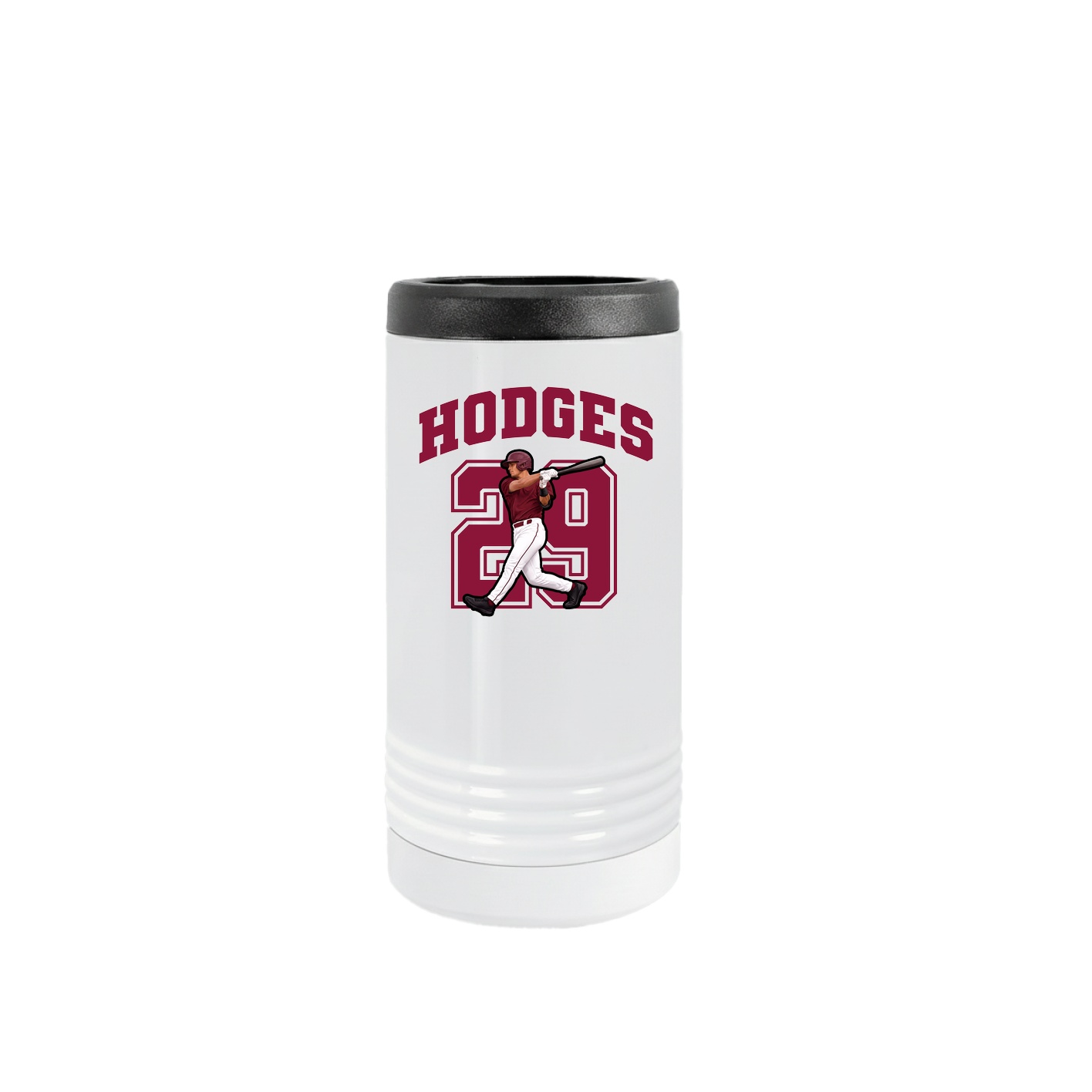 Slim Beverage Holder — Number in White