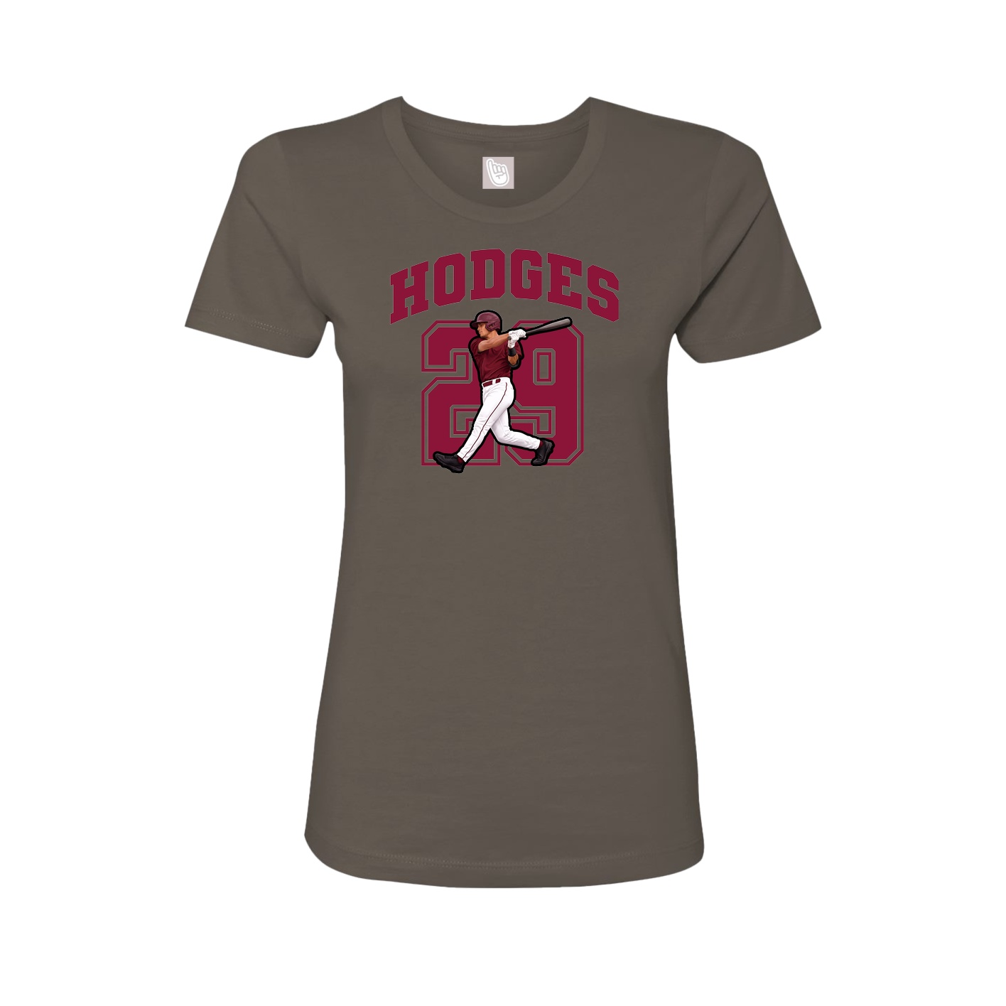 Fitted Women's Tee — Number in Grey