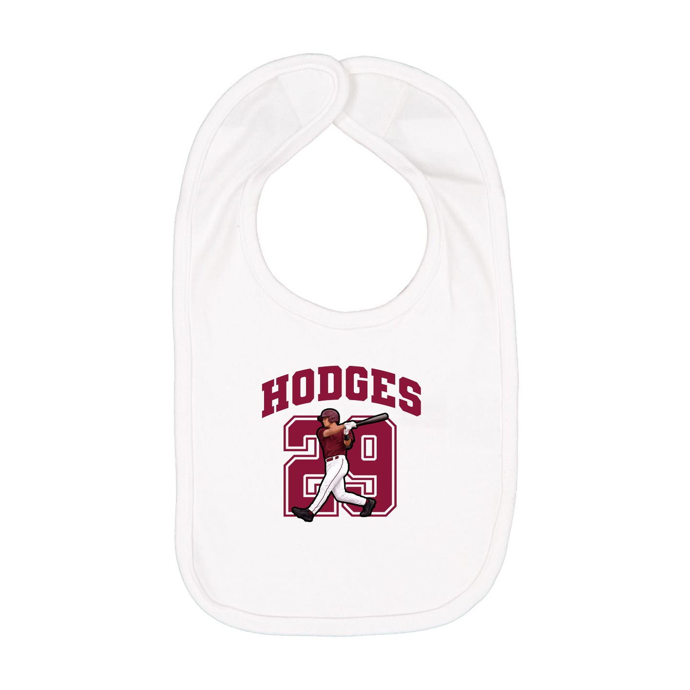 Infant Bib — Number in White