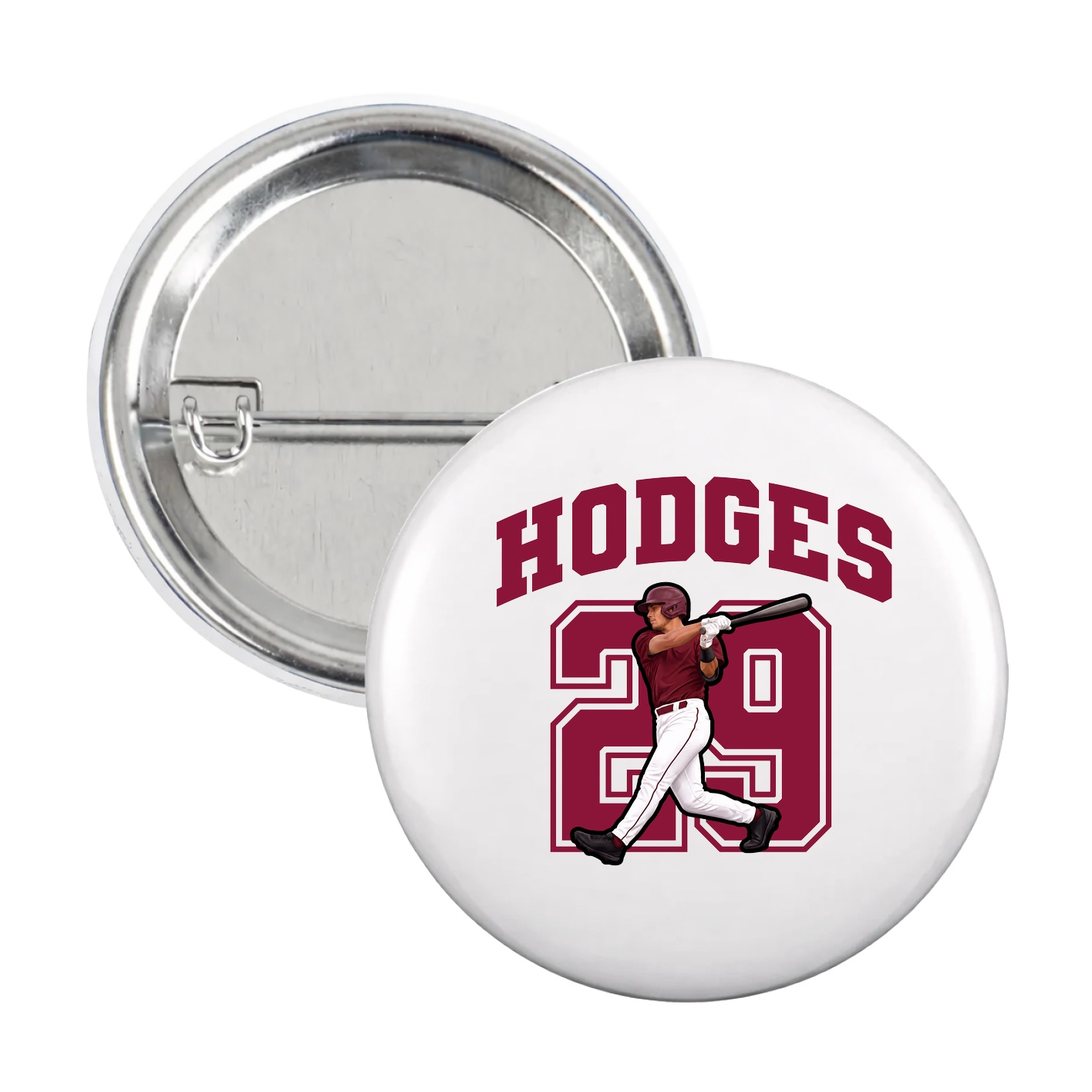 Game Day Button — Number in White