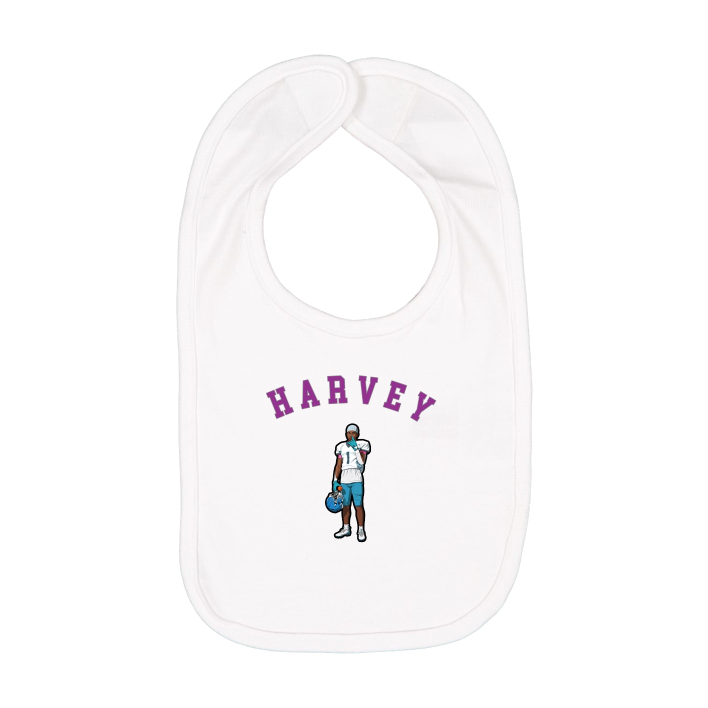 Infant Bib — Shirsey Arch in White