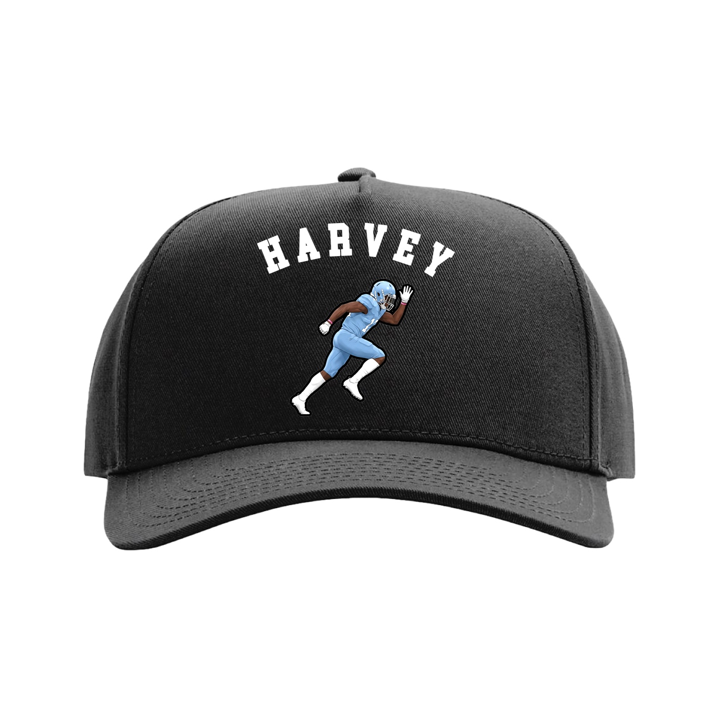 Full Fabric Five-Panel Champ Cap — Shirsey Arch in Black